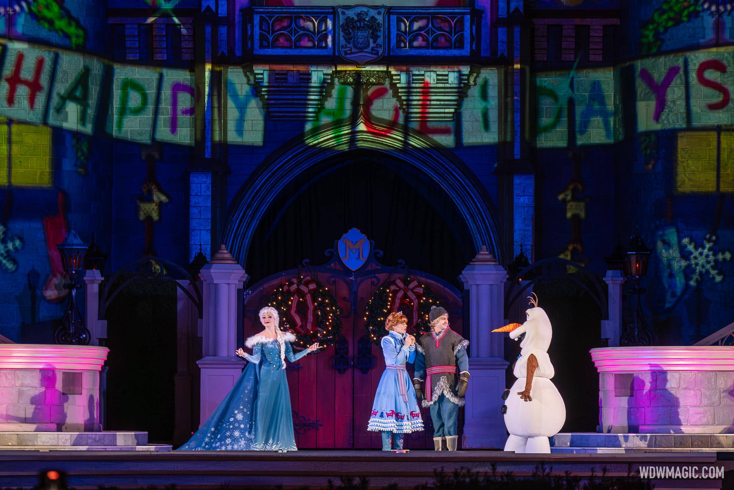 Frozen Holiday Surprise during Mickey's Very Merry Christmas Party