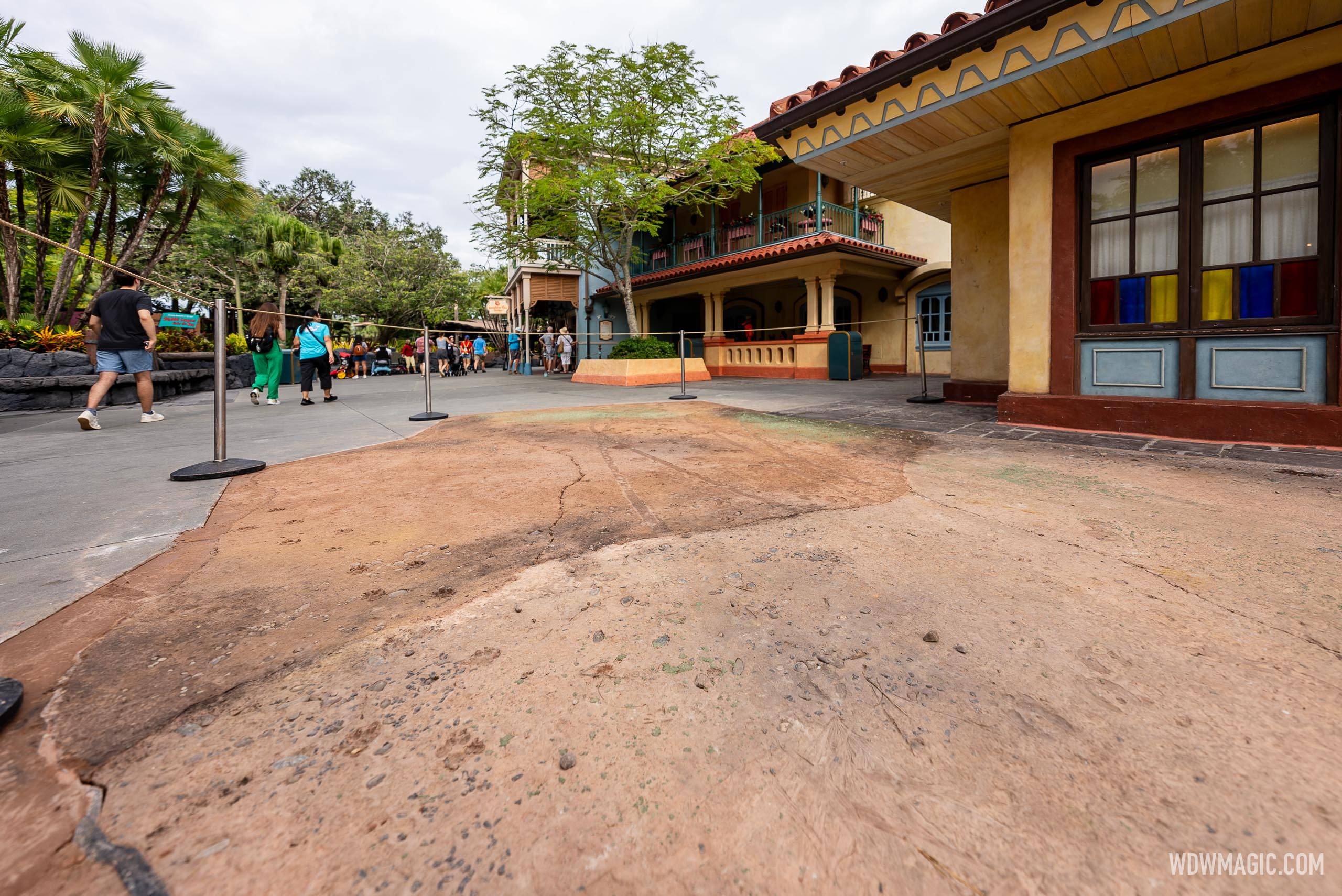 New Themed-Walkway Concrete Work in Adventureland - August 21 2024