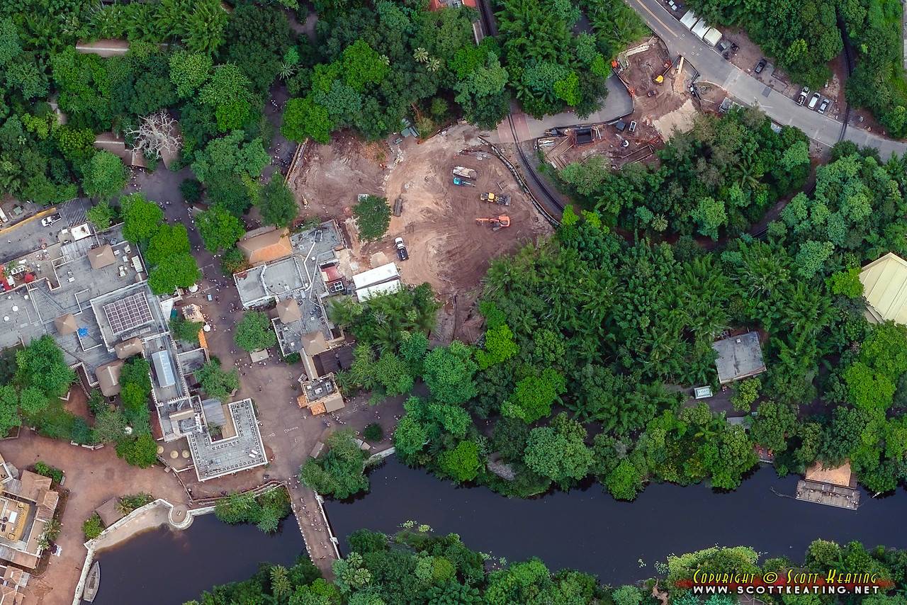Aerial view of the cleared land in Harambe
