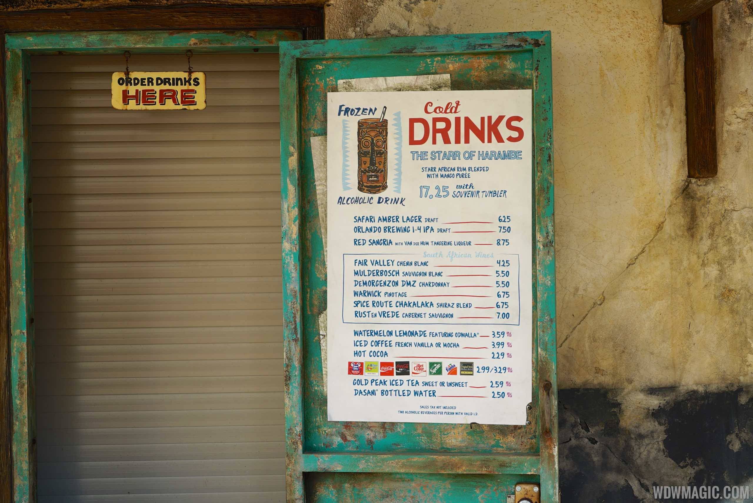 Harambe Market - Wanjohi Refreshment menu
