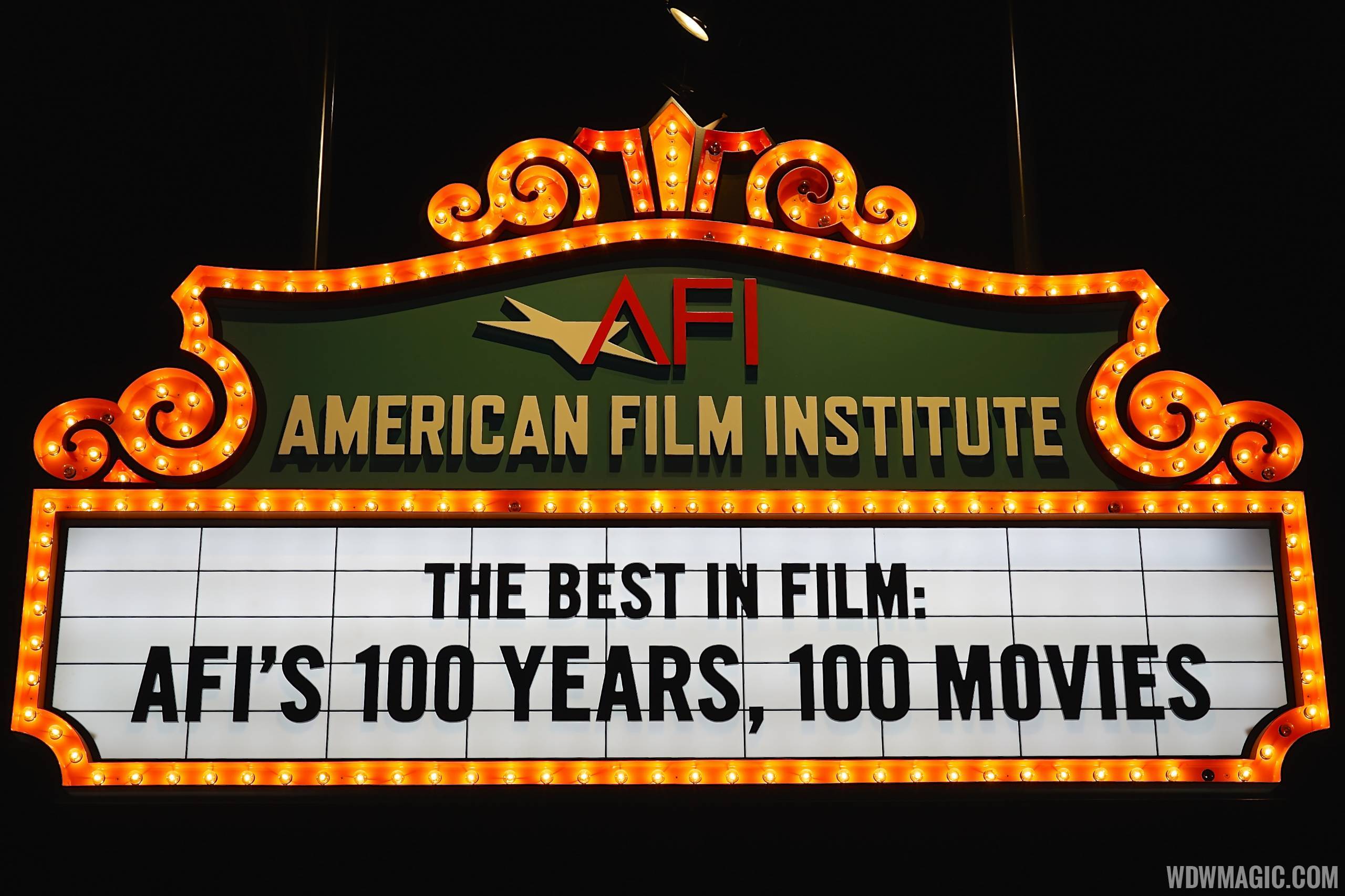 American Film Institute exhibit - 100 years signage
