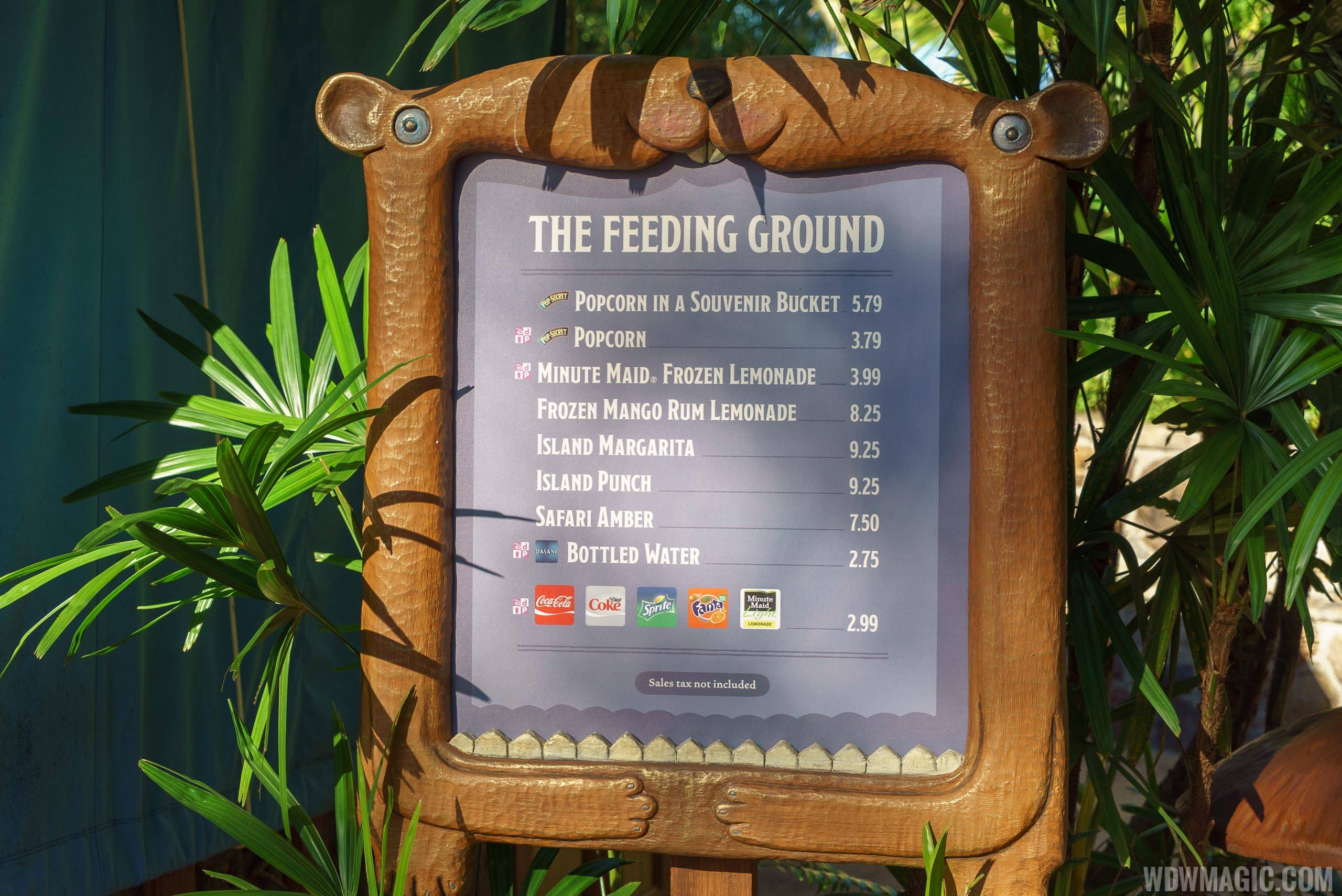 The Feeding Ground kiosk menu