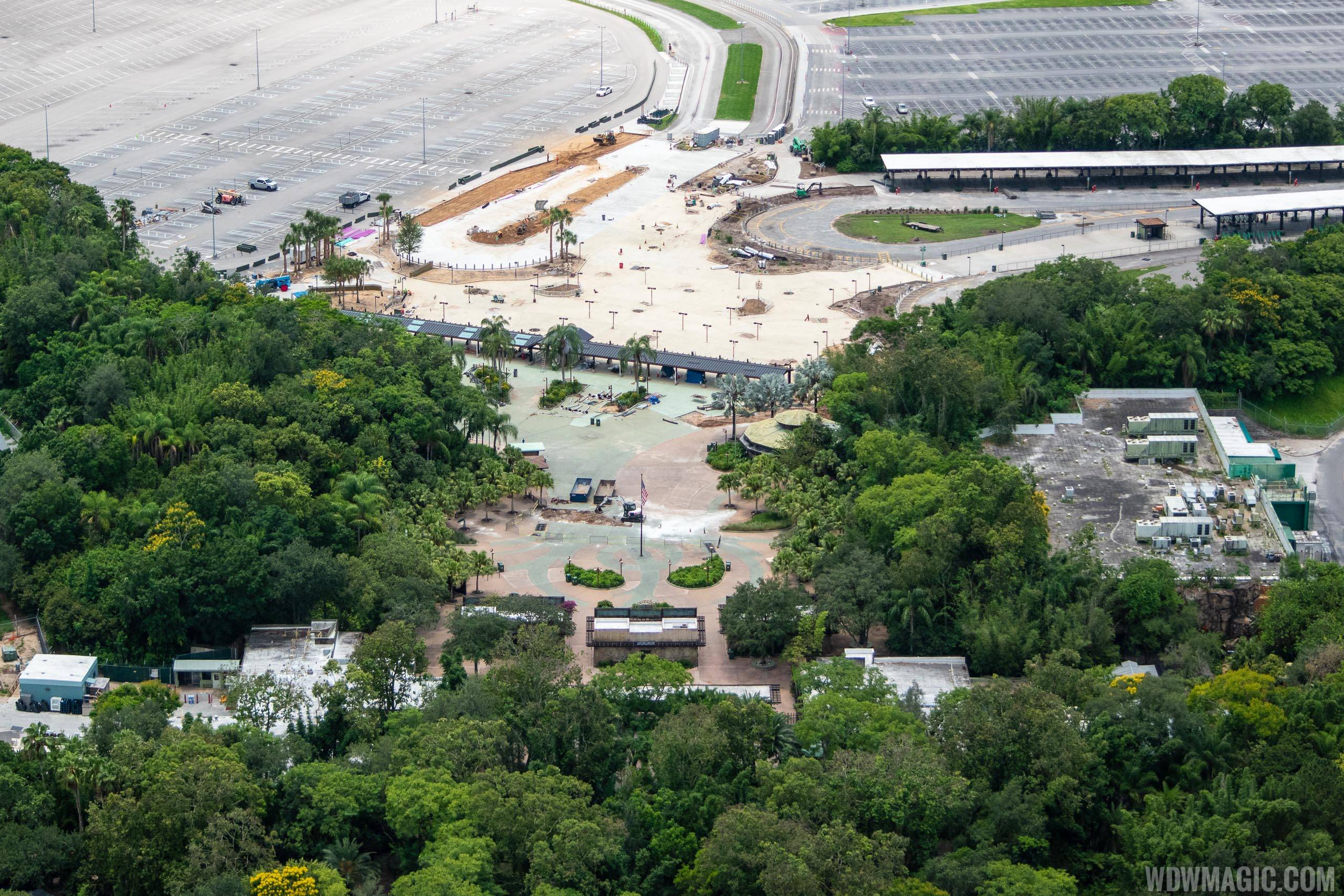 Disney's Animal Kingdom main entrance construction - June 2020