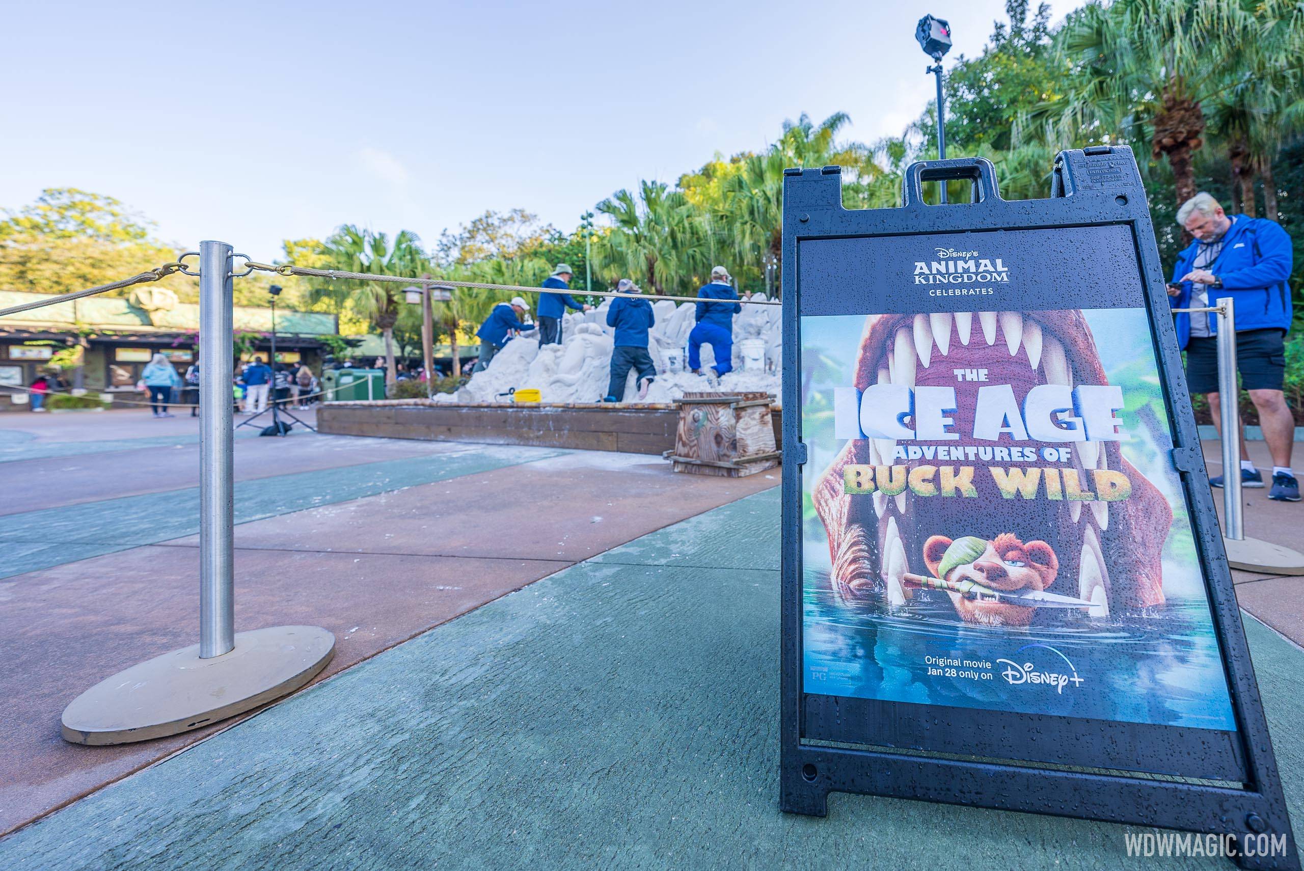 New Sand Sculpture Being Installed at Disney's Animal Kingdom