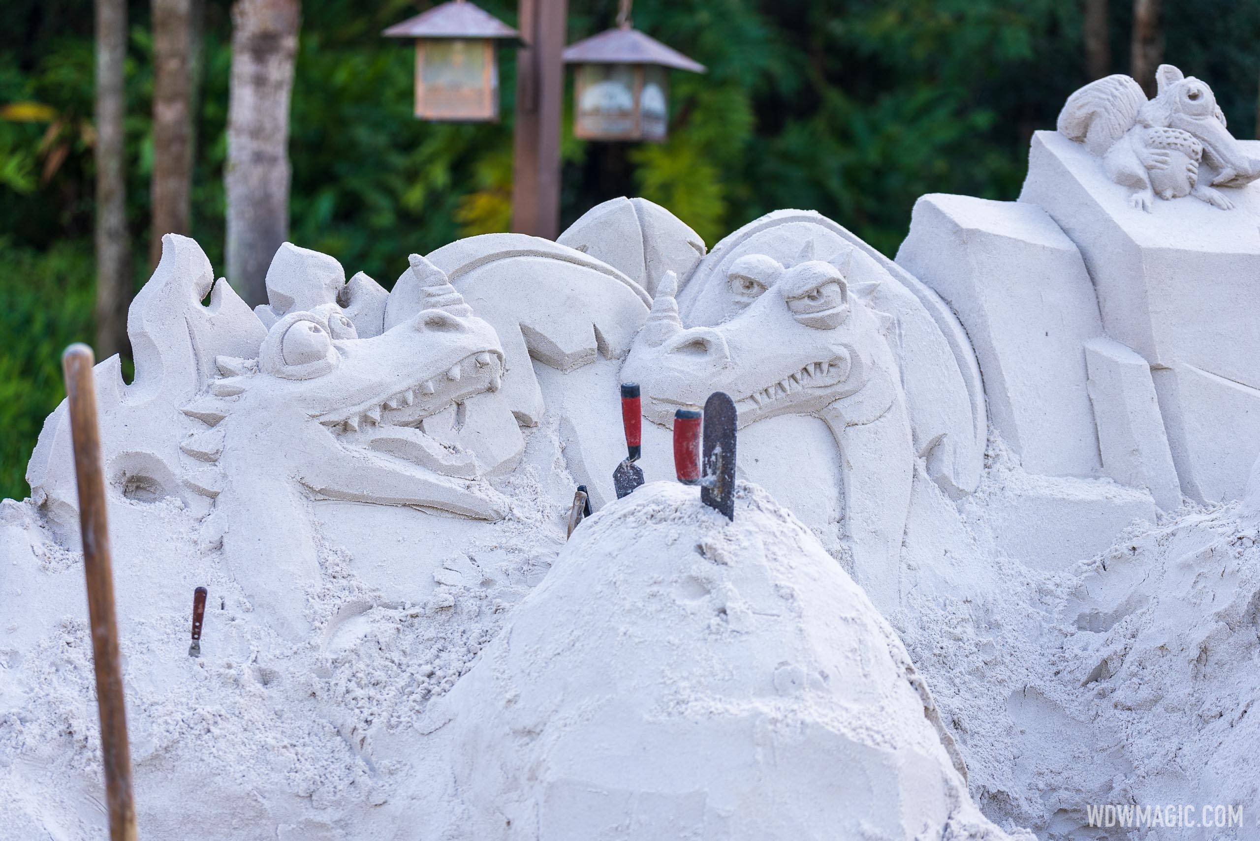 New Sand Sculpture Being Installed at Disney's Animal Kingdom