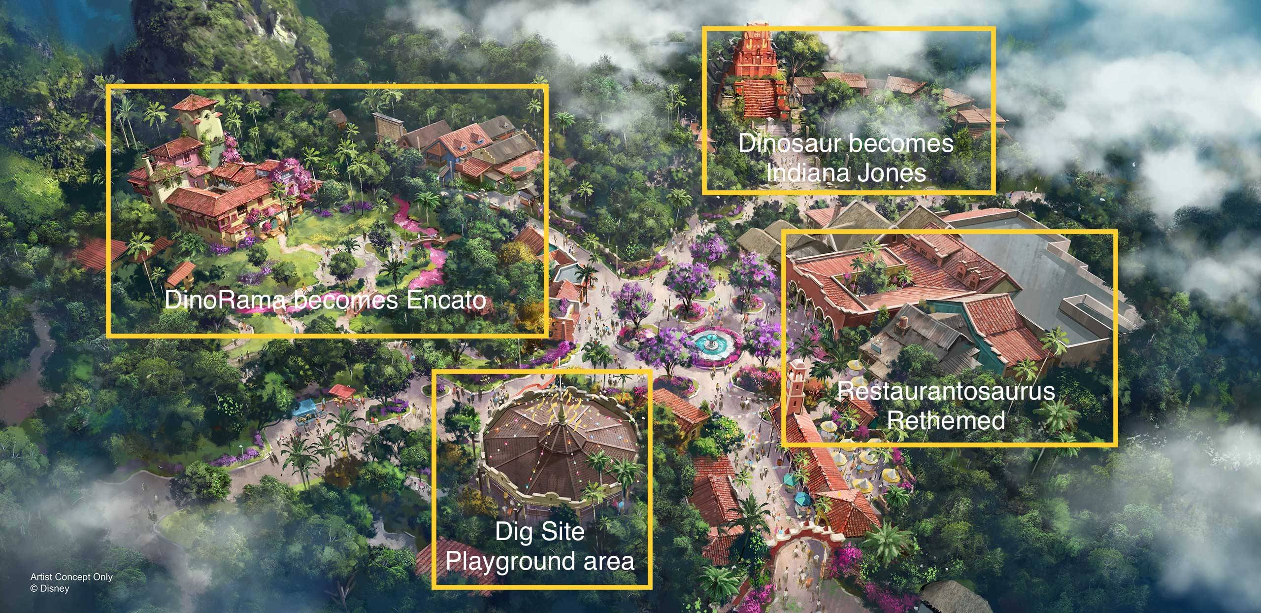 New experiences inspired by “Encanto” – the Academy Award winning Walt Disney Animation Studios film – and the fan-favorite adventurer Indiana Jones are being considered for the reimagined land at Disney’s Animal Kingdom