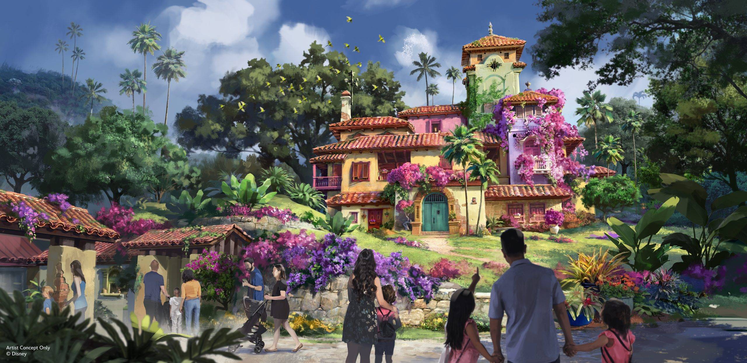 Concept drawings for Encanto-themed cruises