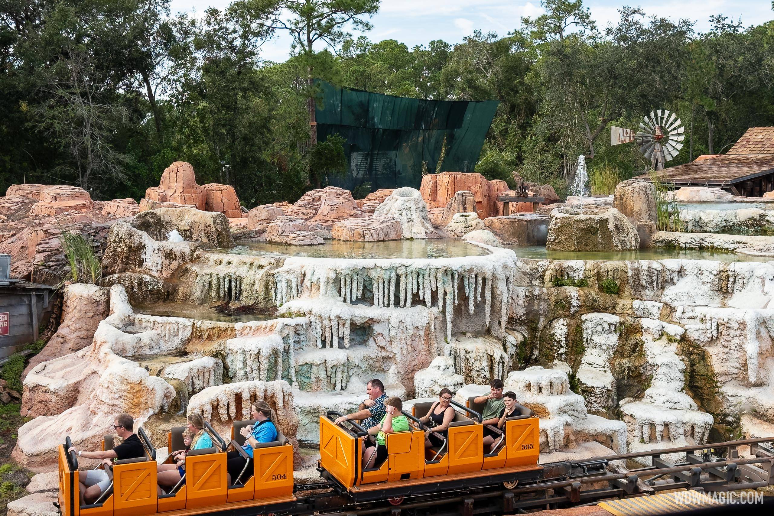 Disney Begins Refurbishment Preparations at Big Thunder Mountain Railroad, Large Scrim Installed