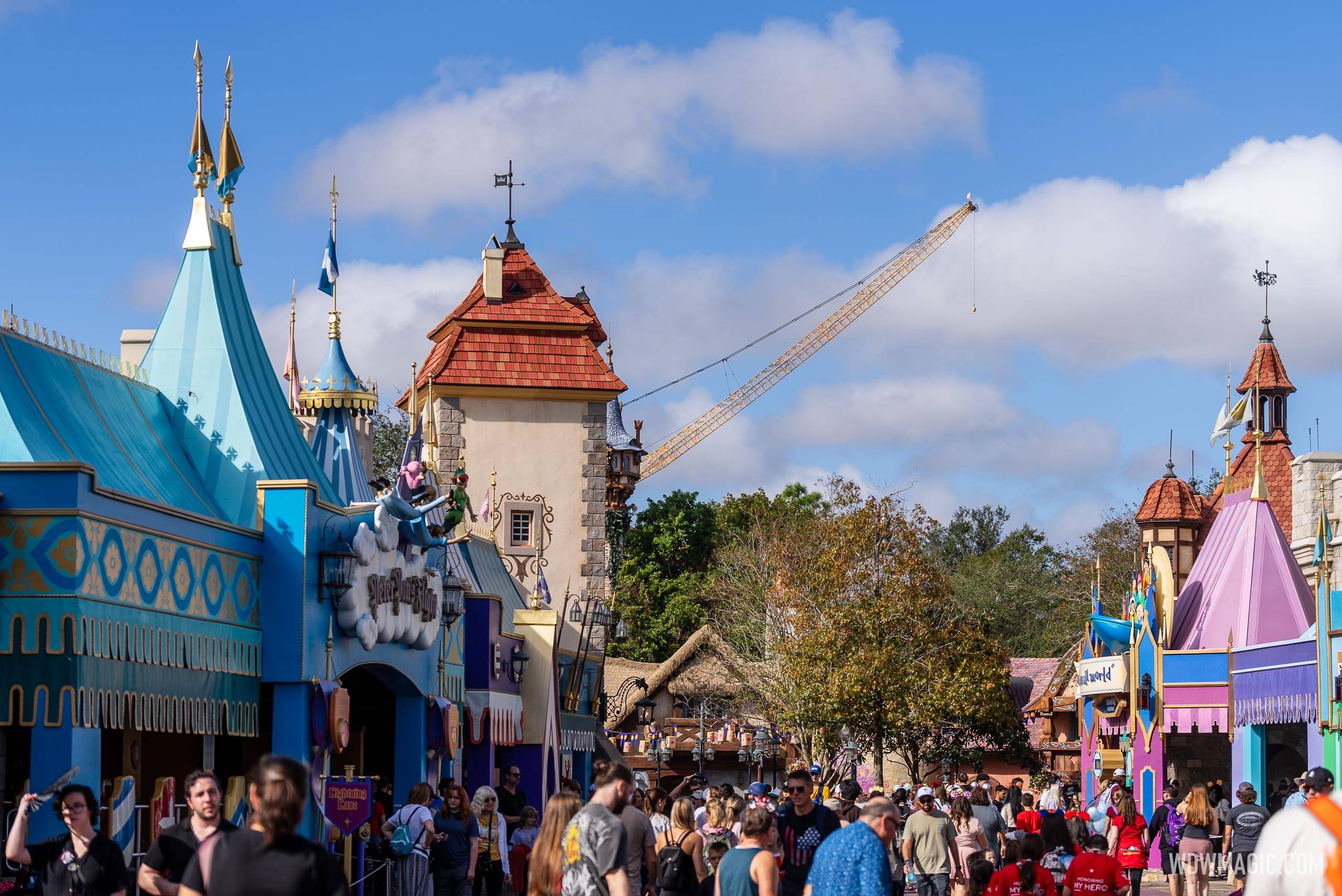 Crane Deployed at Big Thunder Mountain Railroad - December 17, 2024