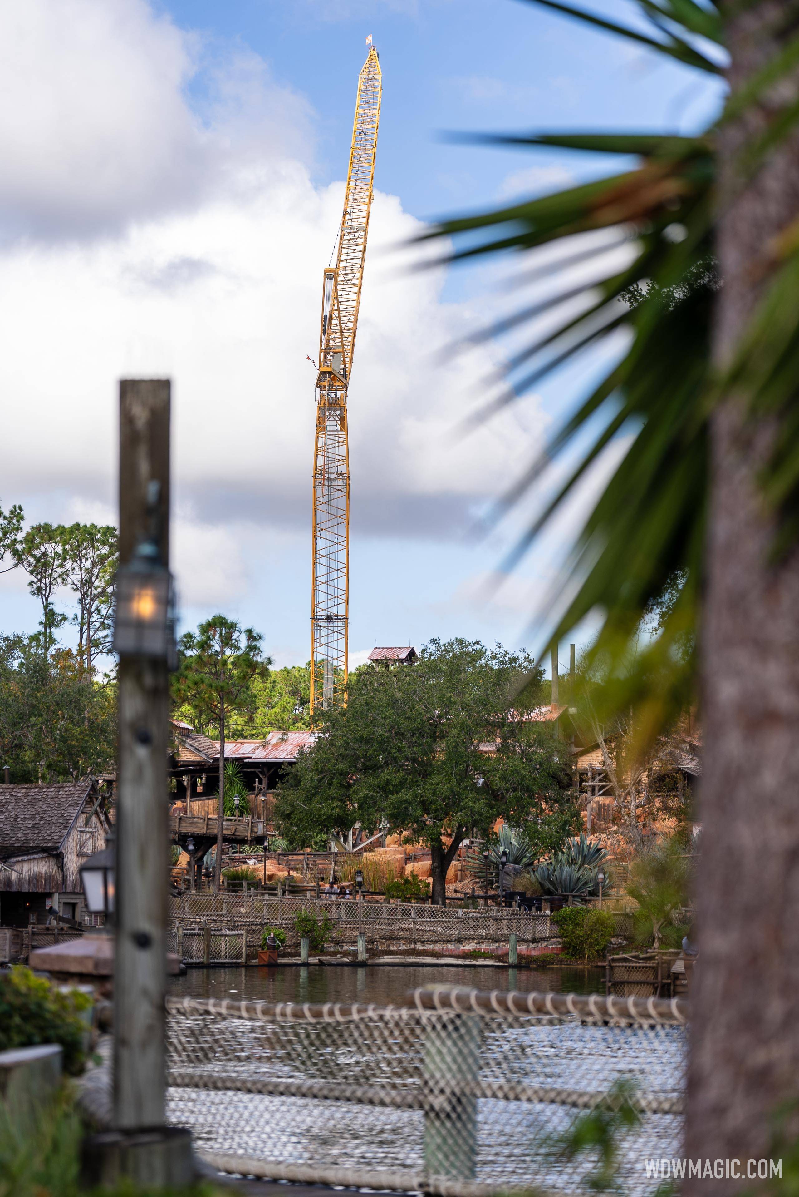 Crane Deployed at Big Thunder Mountain Railroad - December 17, 2024