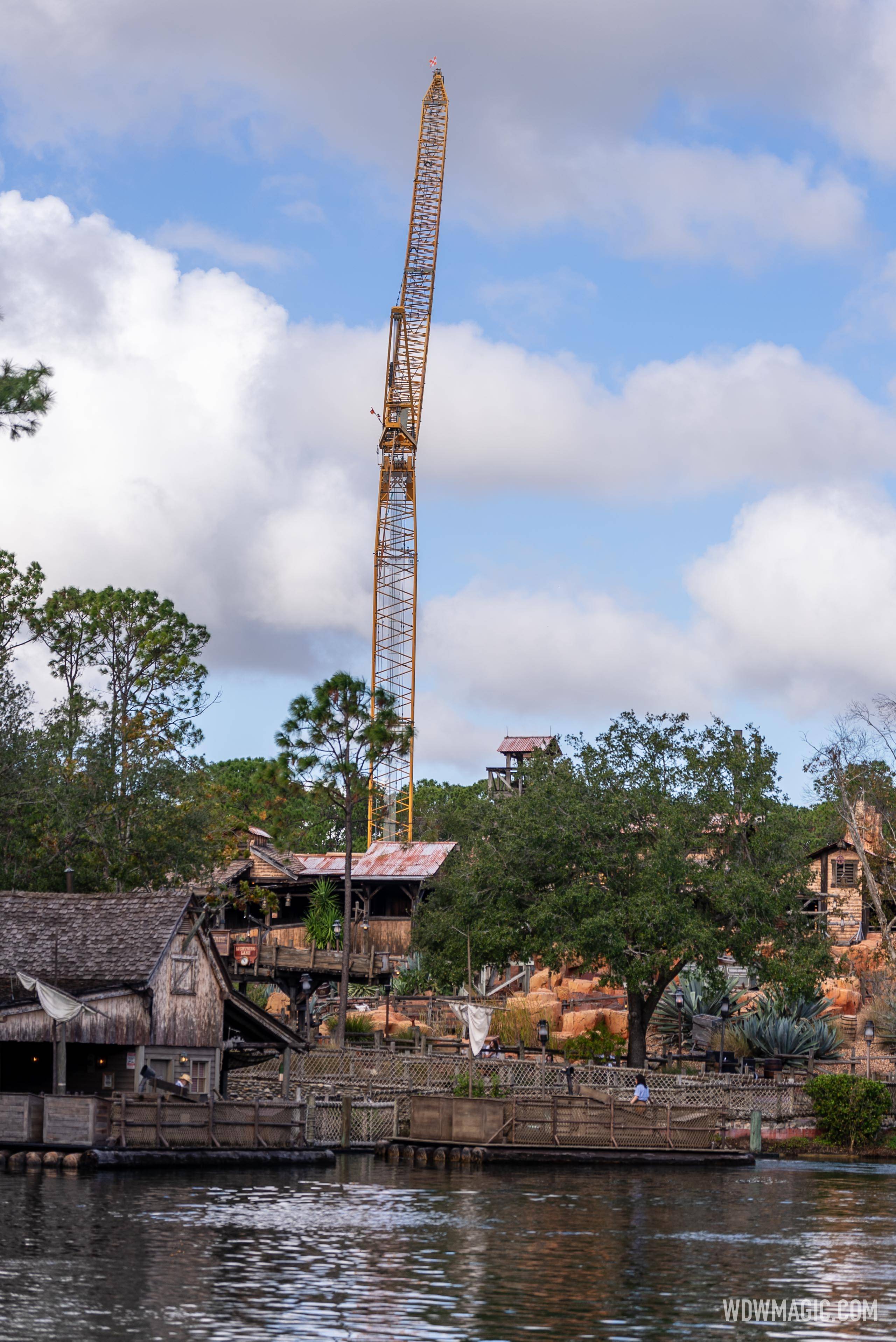 Crane Deployed at Big Thunder Mountain Railroad - December 17, 2024