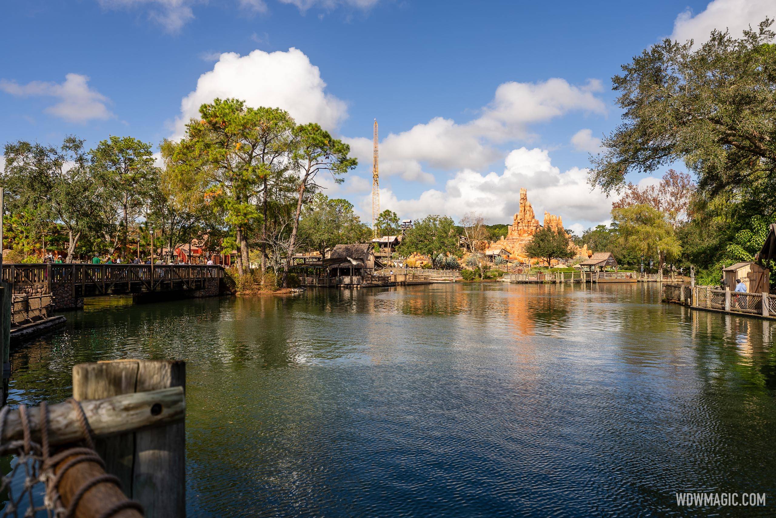 Crane Deployed at Big Thunder Mountain Railroad - December 17, 2024