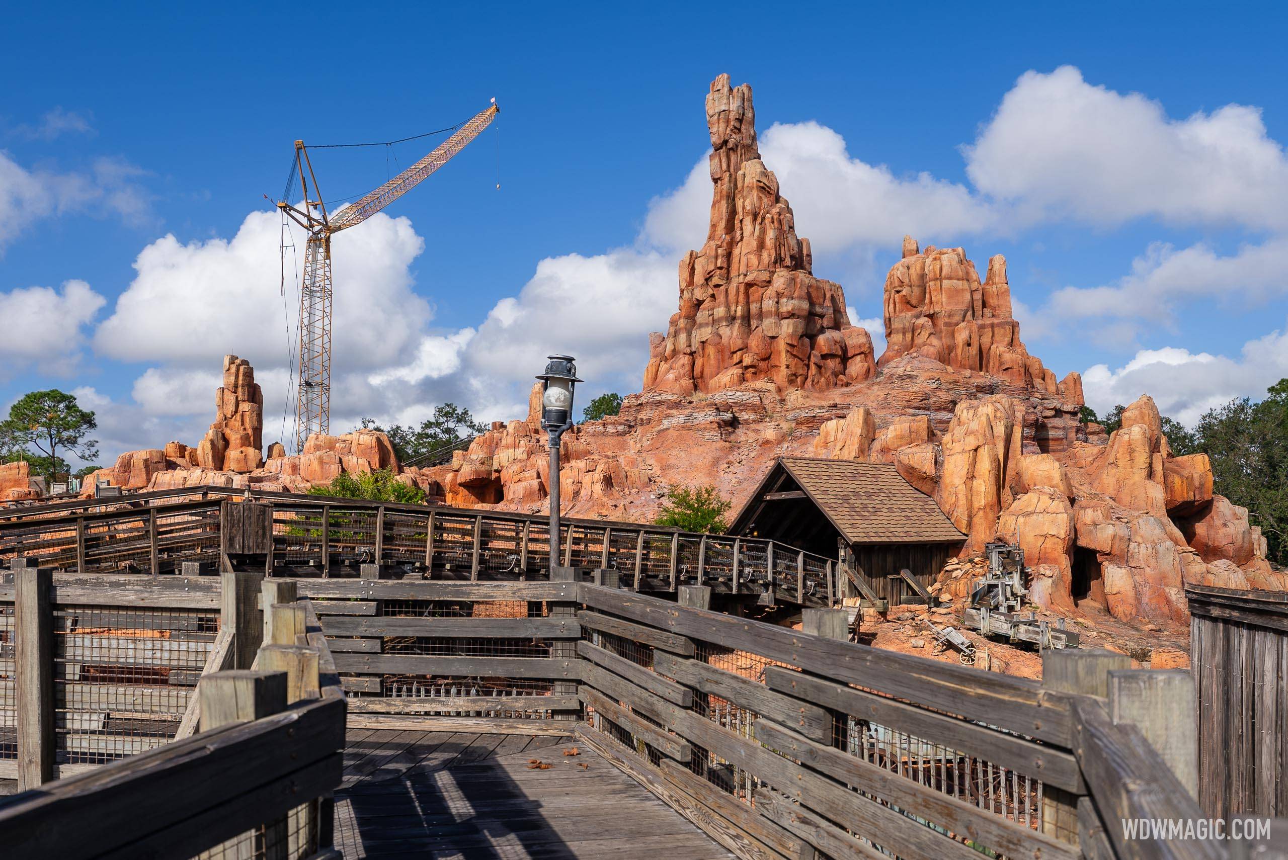 Crane Deployed at Big Thunder Mountain Railroad - December 17, 2024