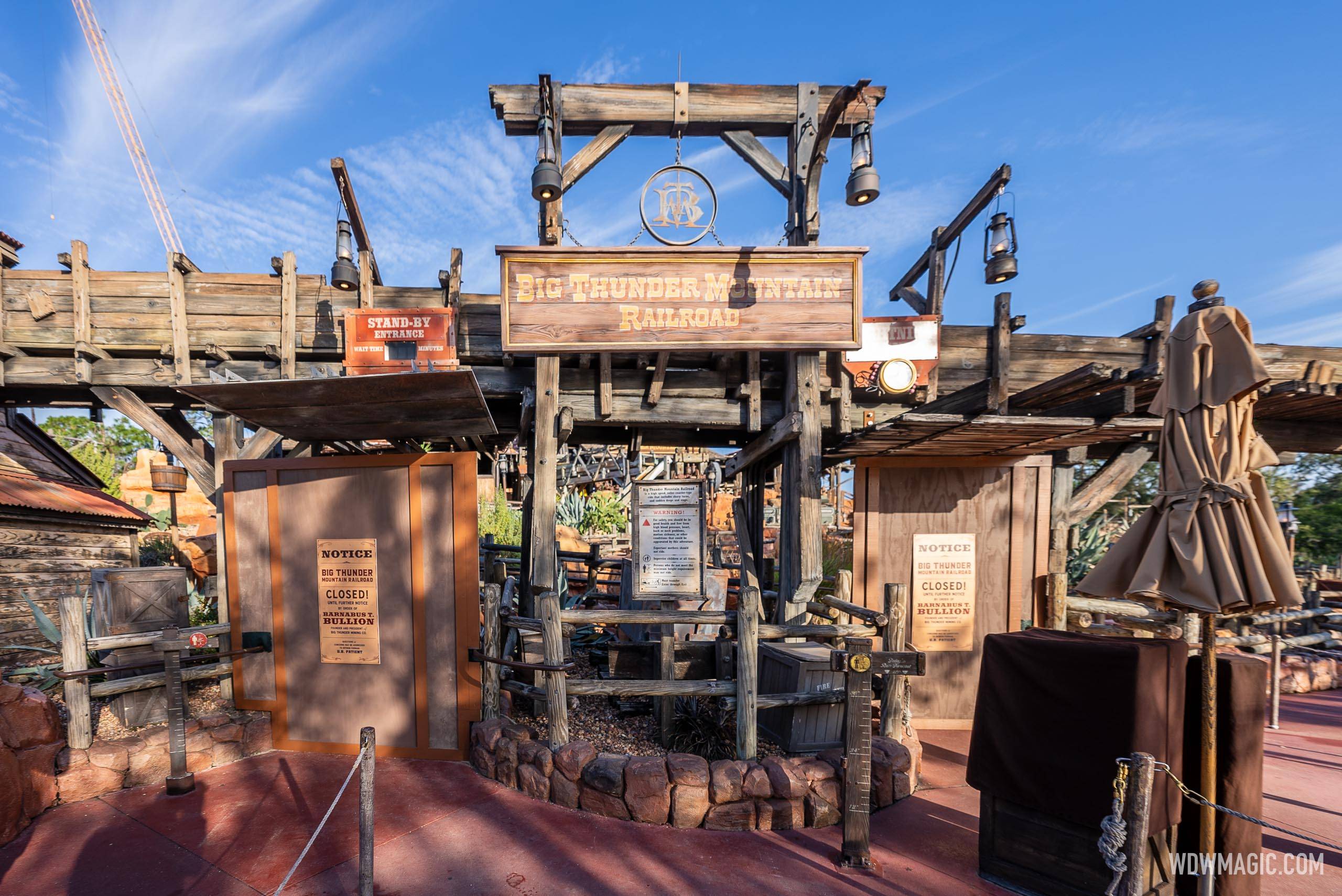 Big Thunder Mountain Railroad Closed for Refurbishment - January 6 2025