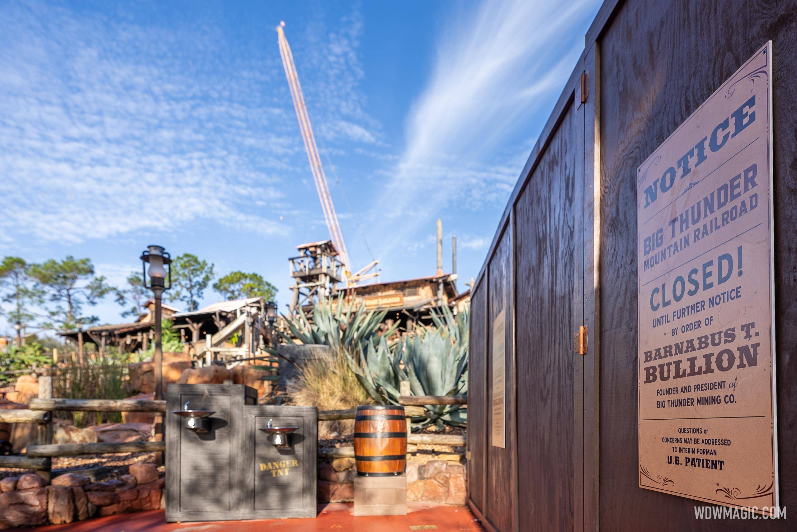 Big Thunder Mountain Railroad Closed for Refurbishment - January 6 2025