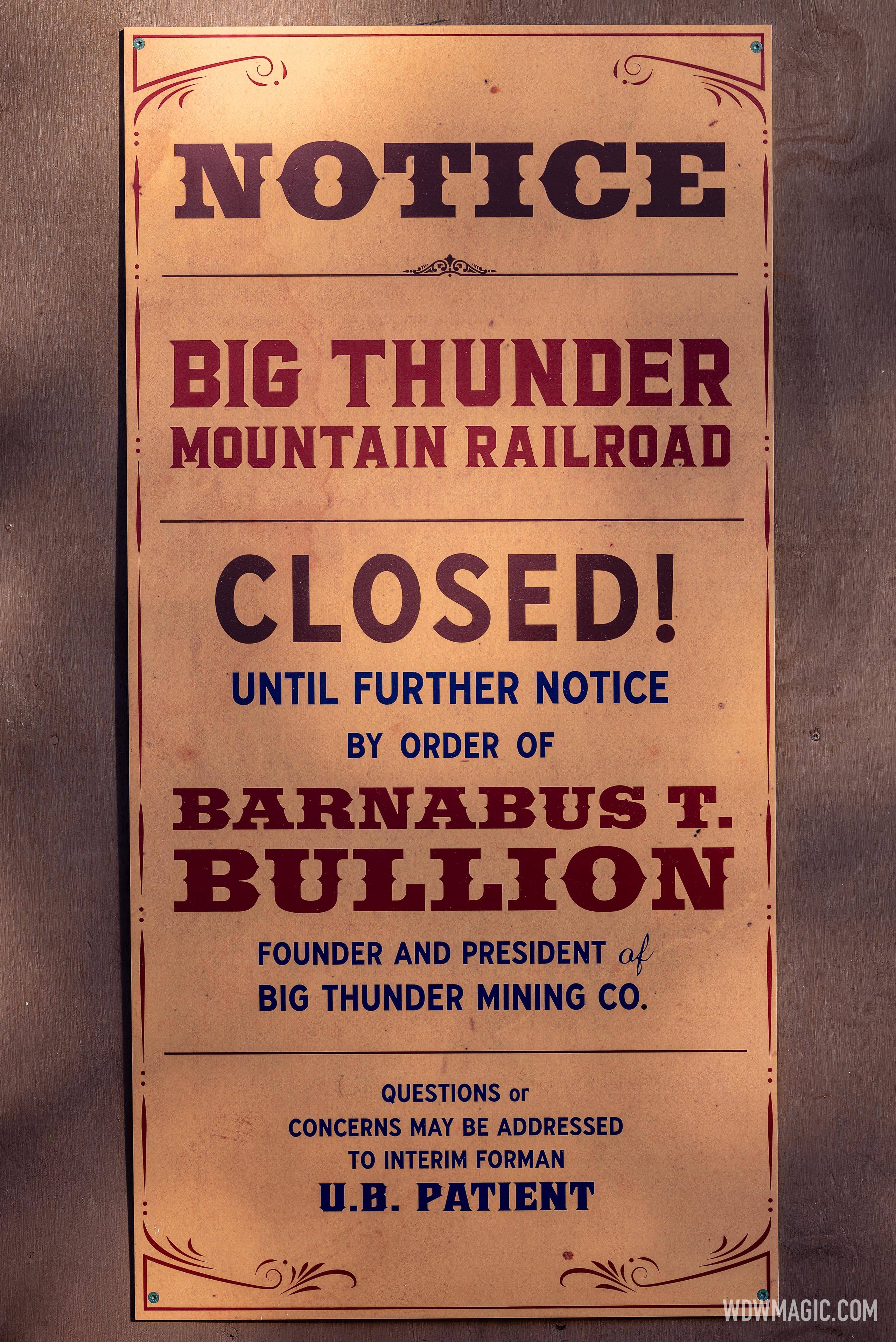 Big Thunder Mountain Railroad Closed for Refurbishment - January 6 2025