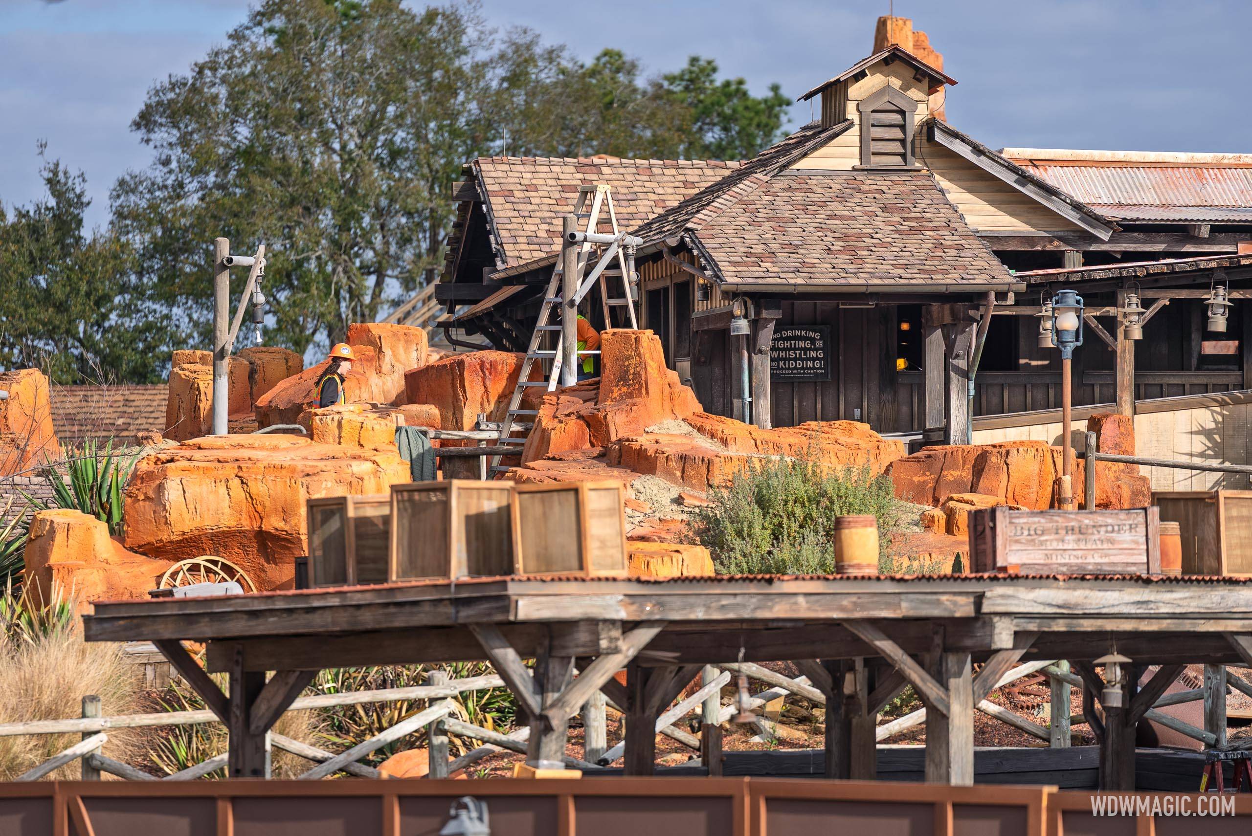 Latest Look at Big Thunder Mountain Work and Cleared Land for Villains and Cars Lands - Feb 18, 2026