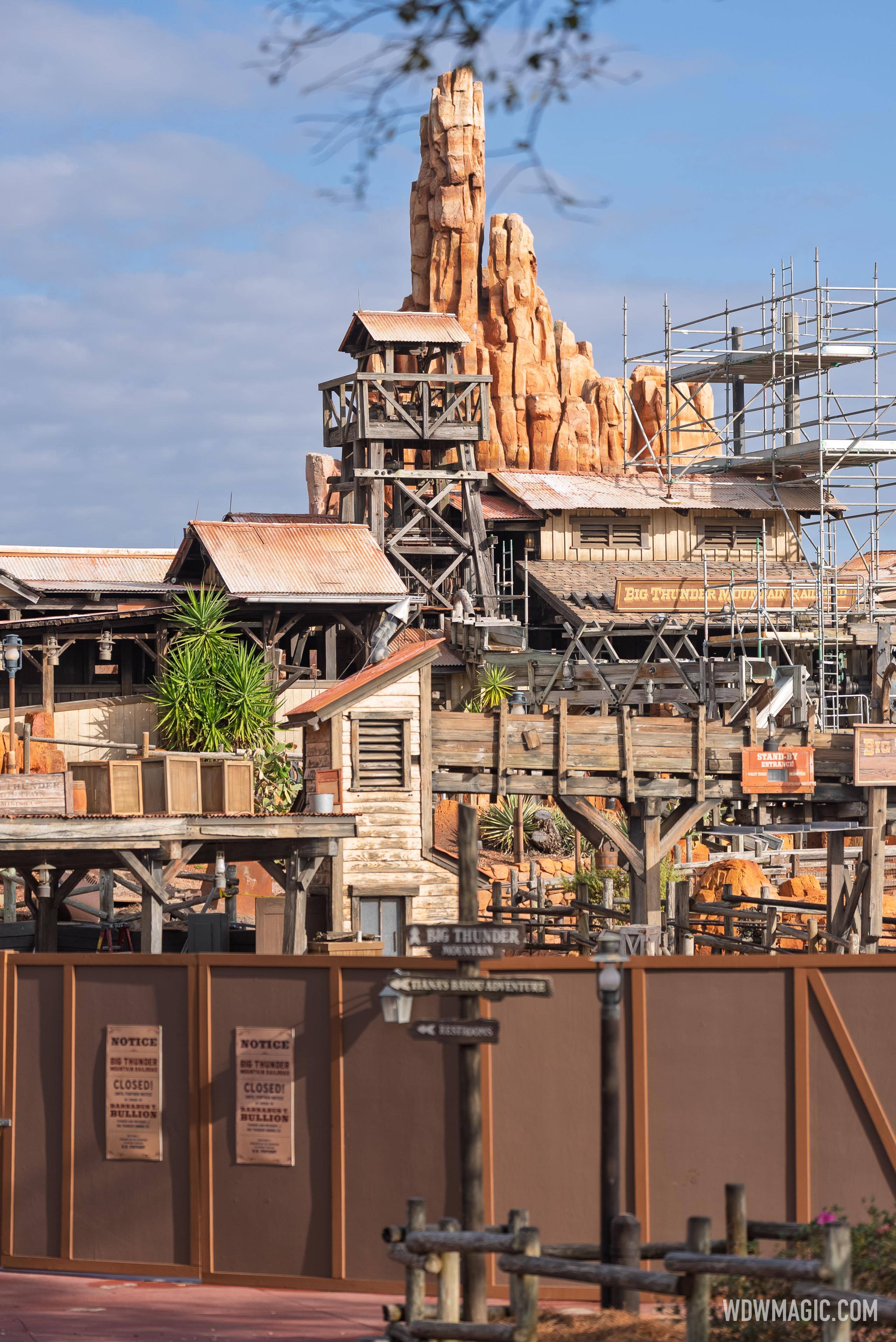 Latest Look at Big Thunder Mountain Work and Cleared Land for Villains and Cars Lands - Feb 18, 2026
