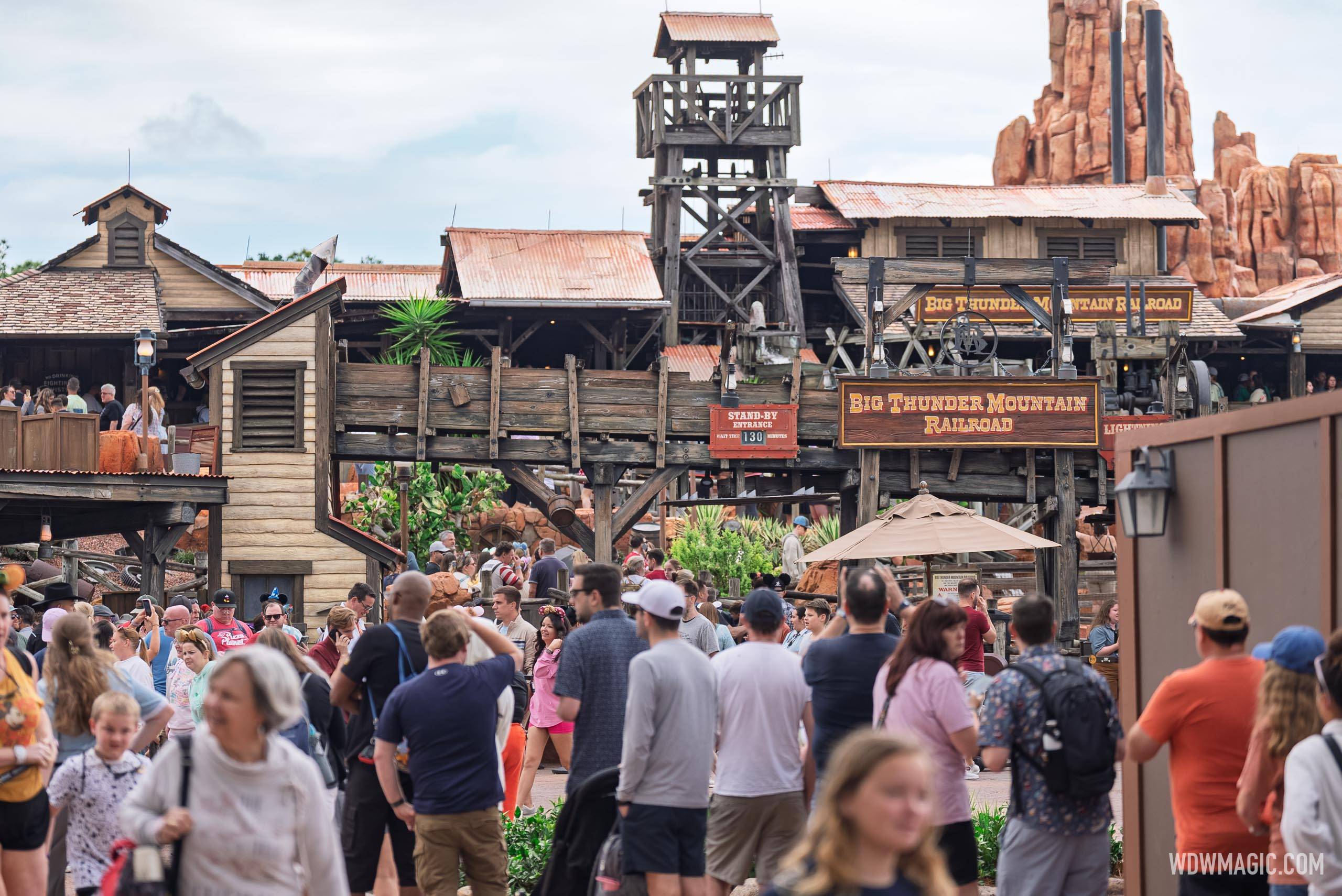 Big Thunder Mountain Reopening Day Crowds — Magic Kingdom May 2025