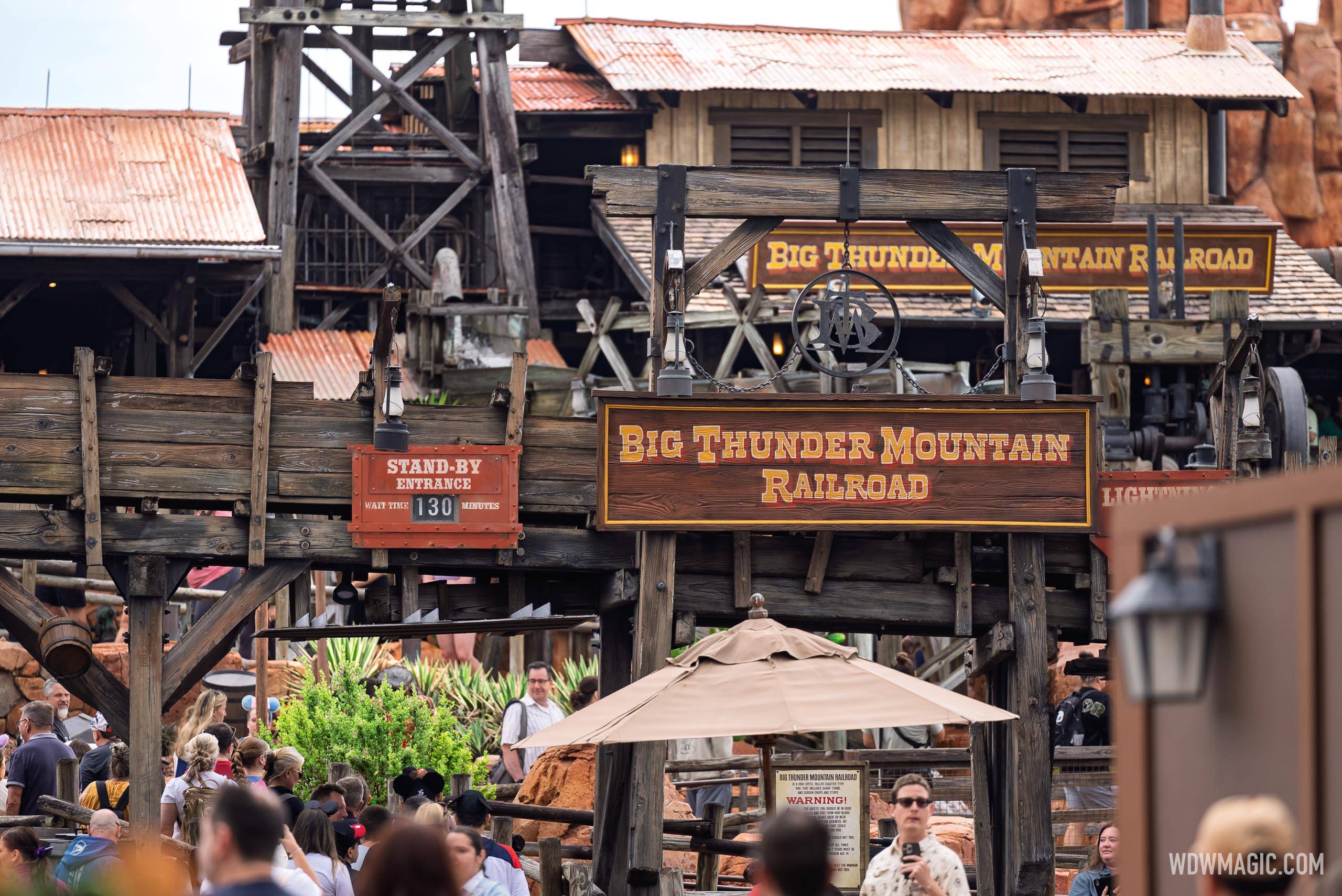 130 minute wait time at Big Thunder Mountain Railroad