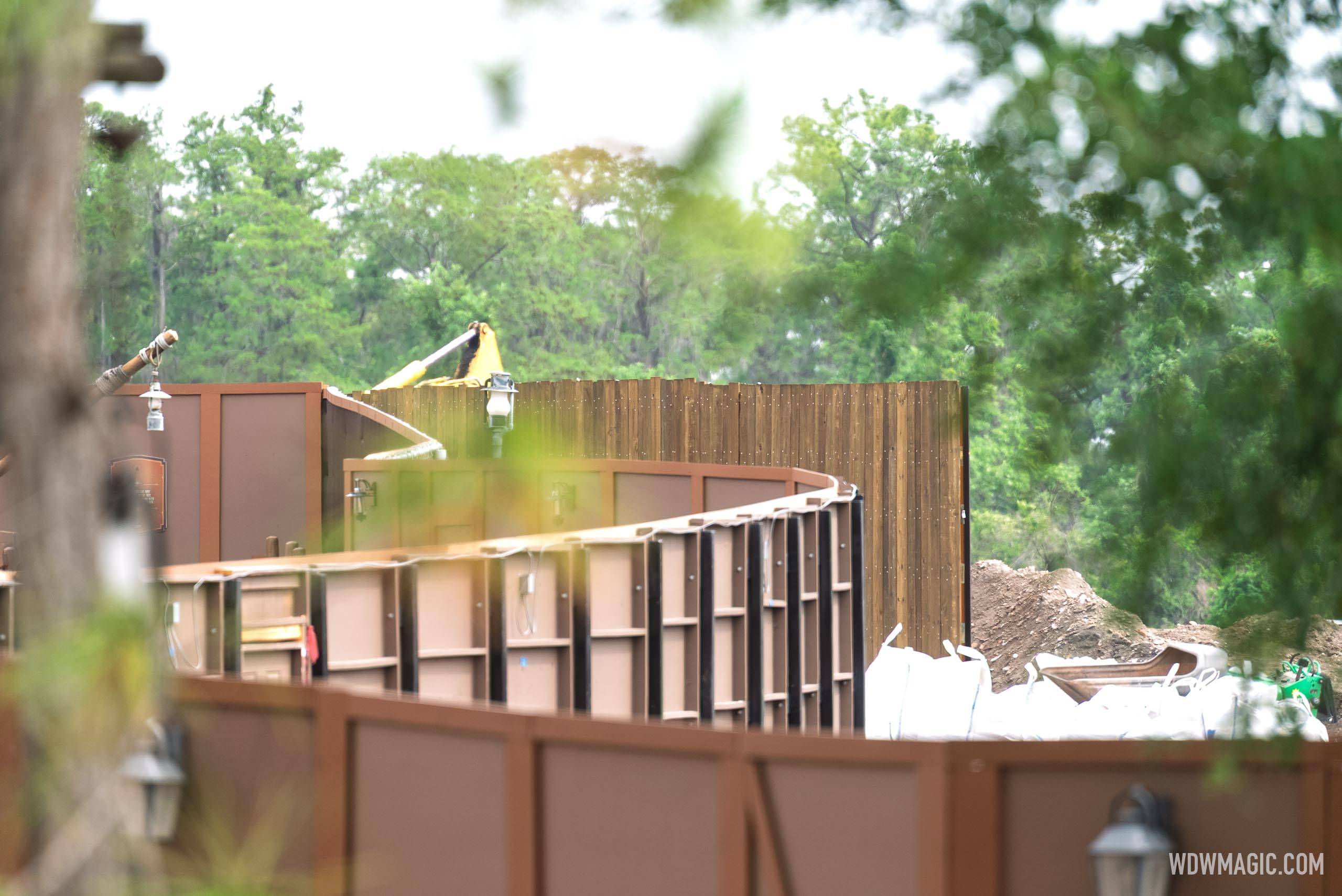 Piston Peak Construction Wall Now in Place at Big Thunder Mountain Railroad