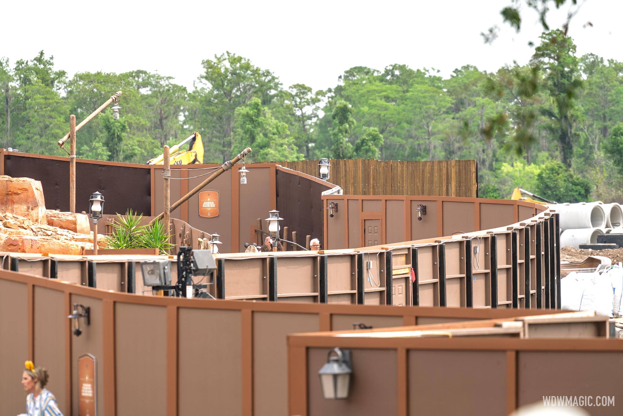 Piston Peak Construction Wall Now in Place at Big Thunder Mountain Railroad