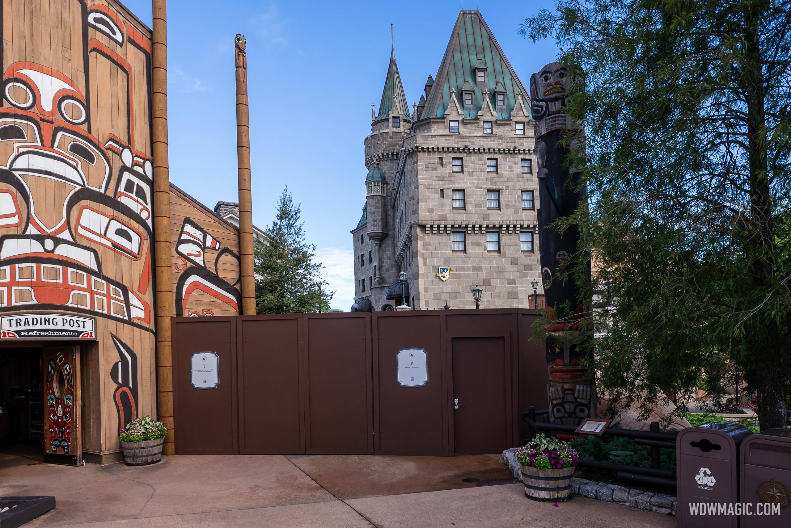 Canada Pavilion construction walls - August 1, 2024