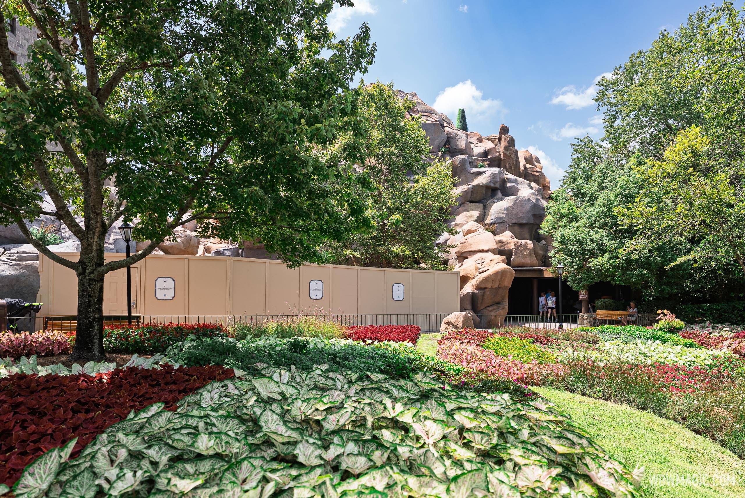 Construction Walls Go Up at EPCOT's Canada Pavilion