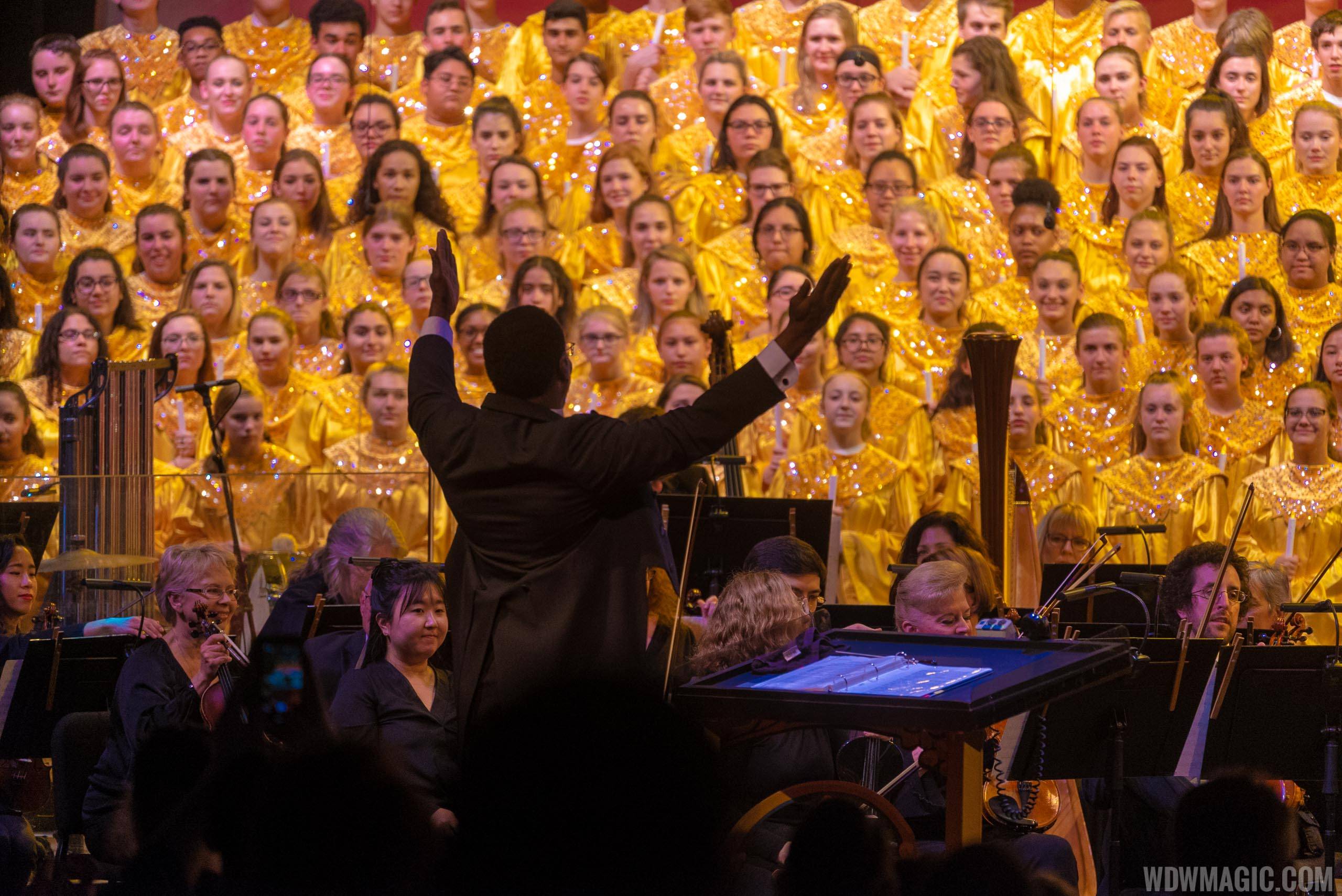 Candlelight Processional choir and orchestra at EPCOT