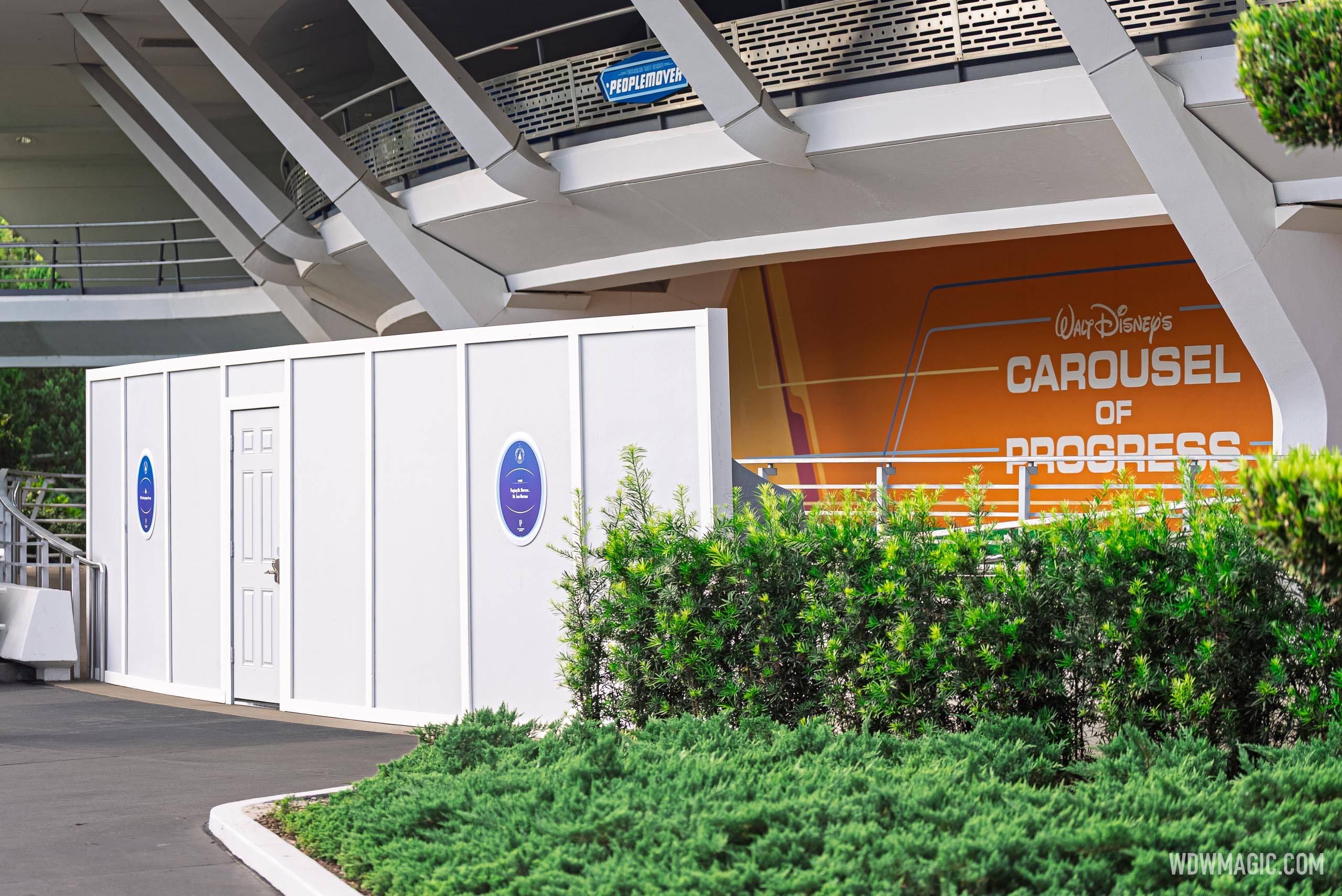 Construction Walls Up at Carousel of Progress — July 6, 2026