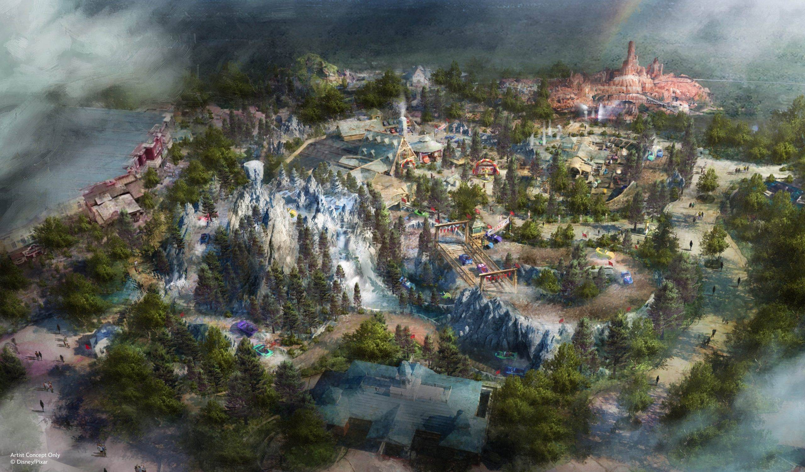 Frontierland Concept Art Aerial View