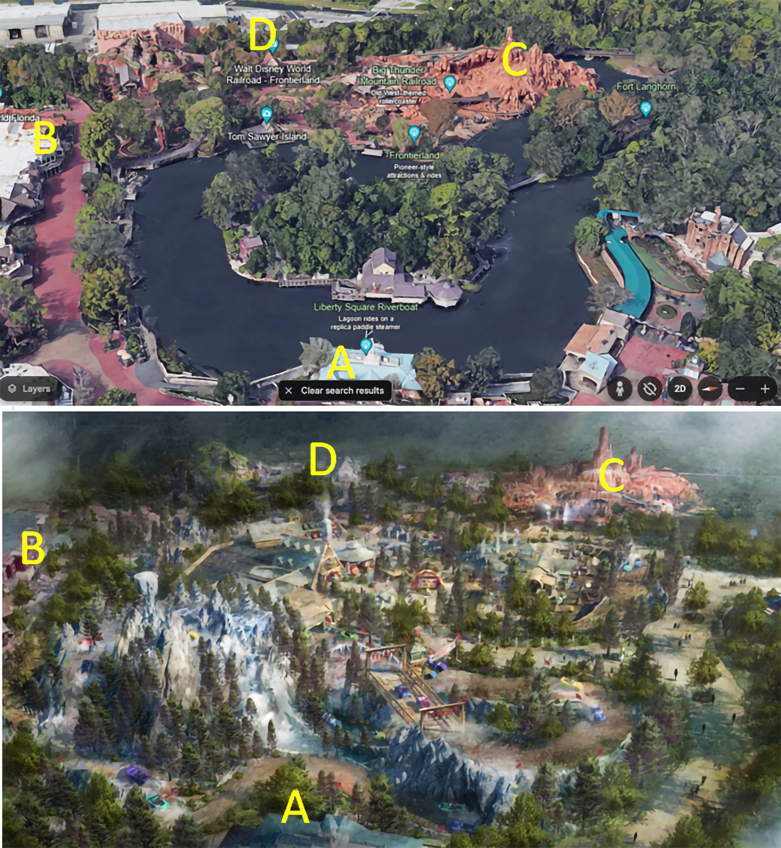 Frontierland Concept Art Aerial View