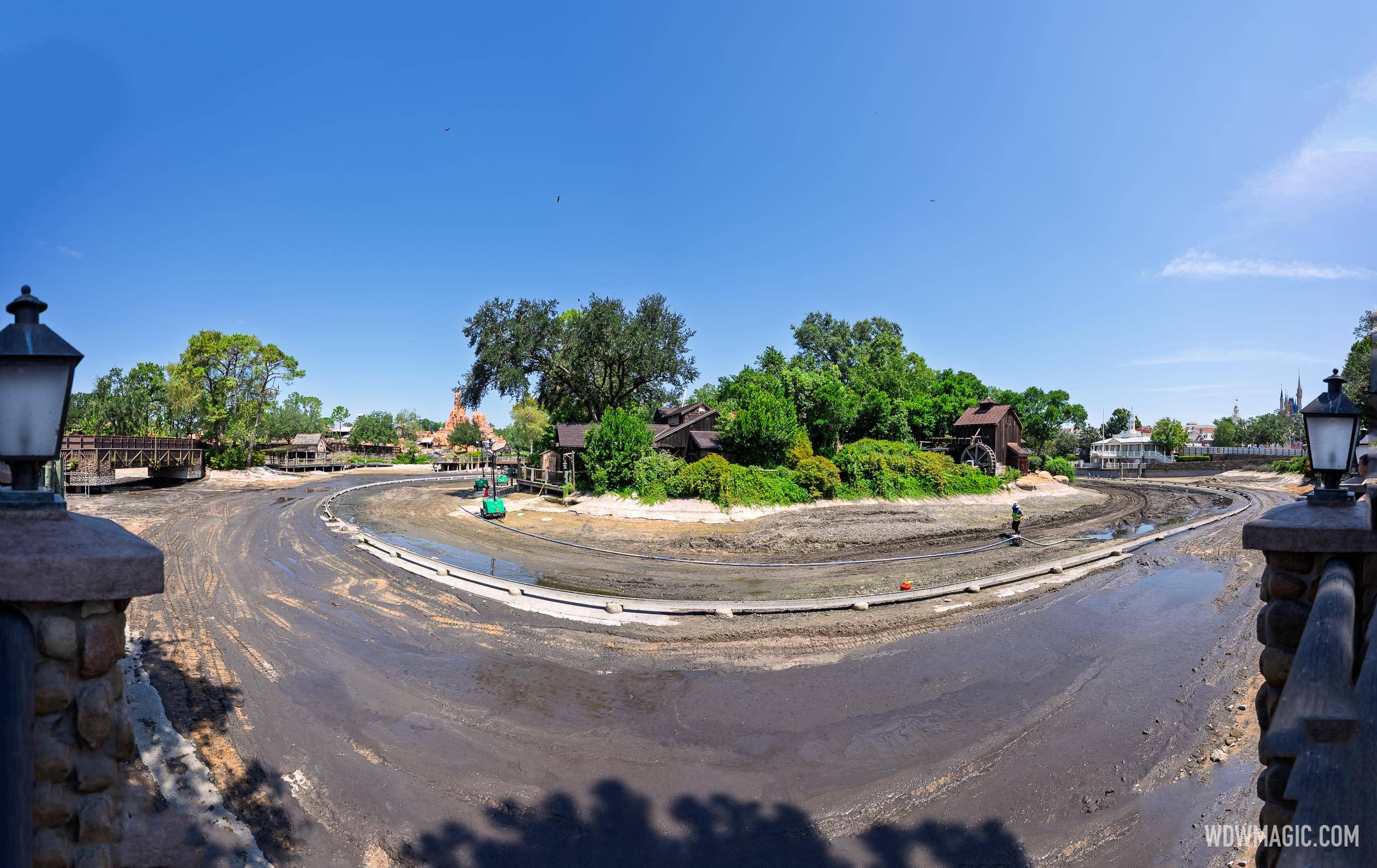 Crews Drain Final Water From Rivers of America at Magic Kingdom as Riverboat Track Removal Begins