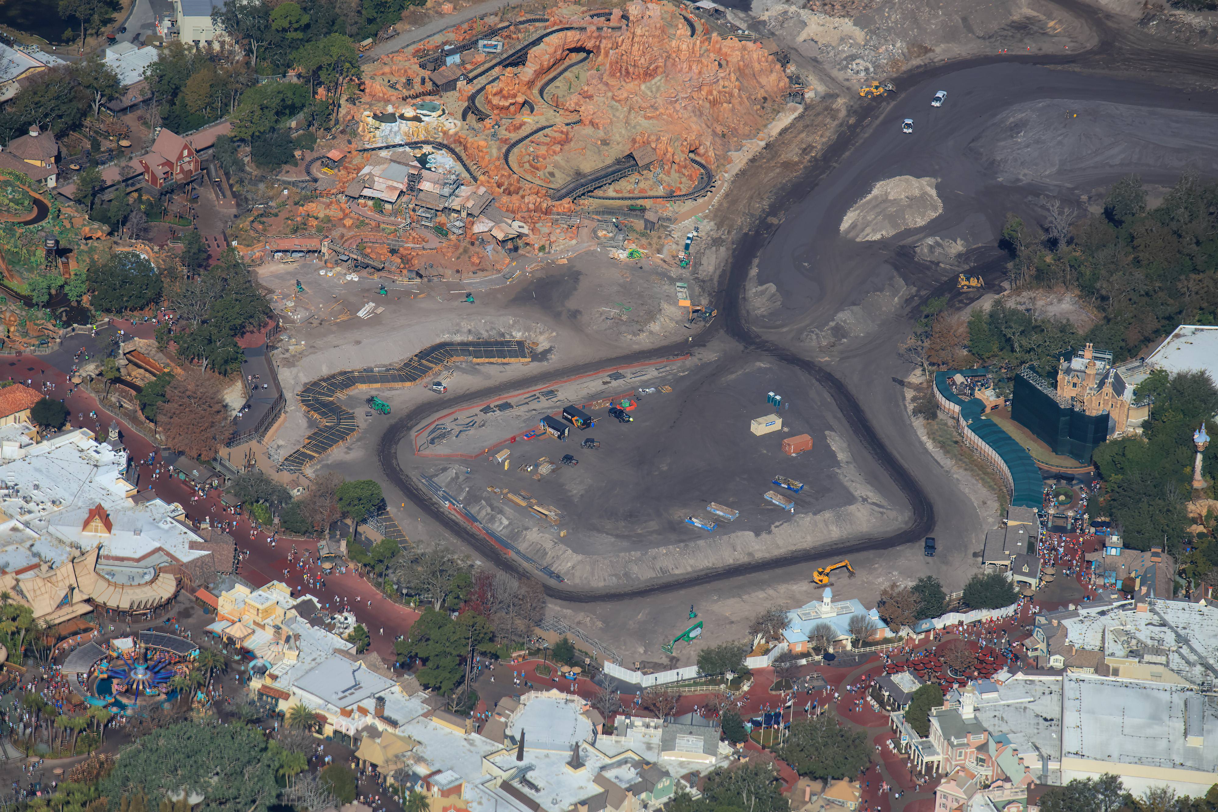 Magic Kingdom Piston Peak Construction - Aerial Photos February 13 2026