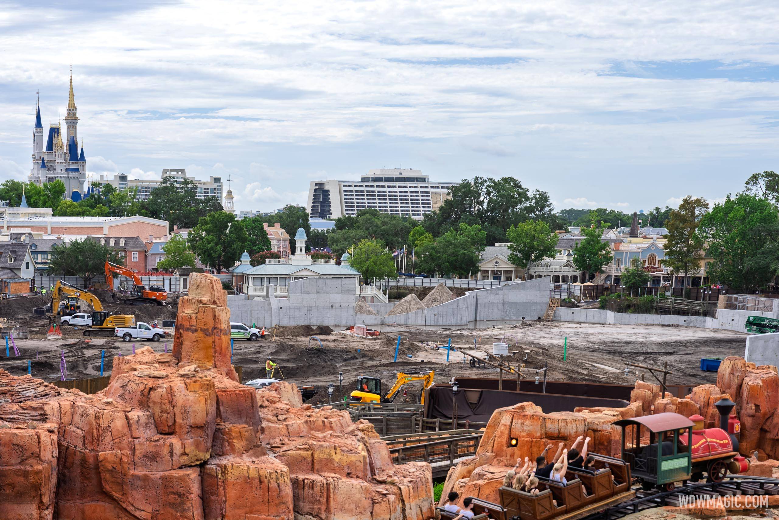 Piston Peak Construction from Big Thunder Mountain Queue - July 2026