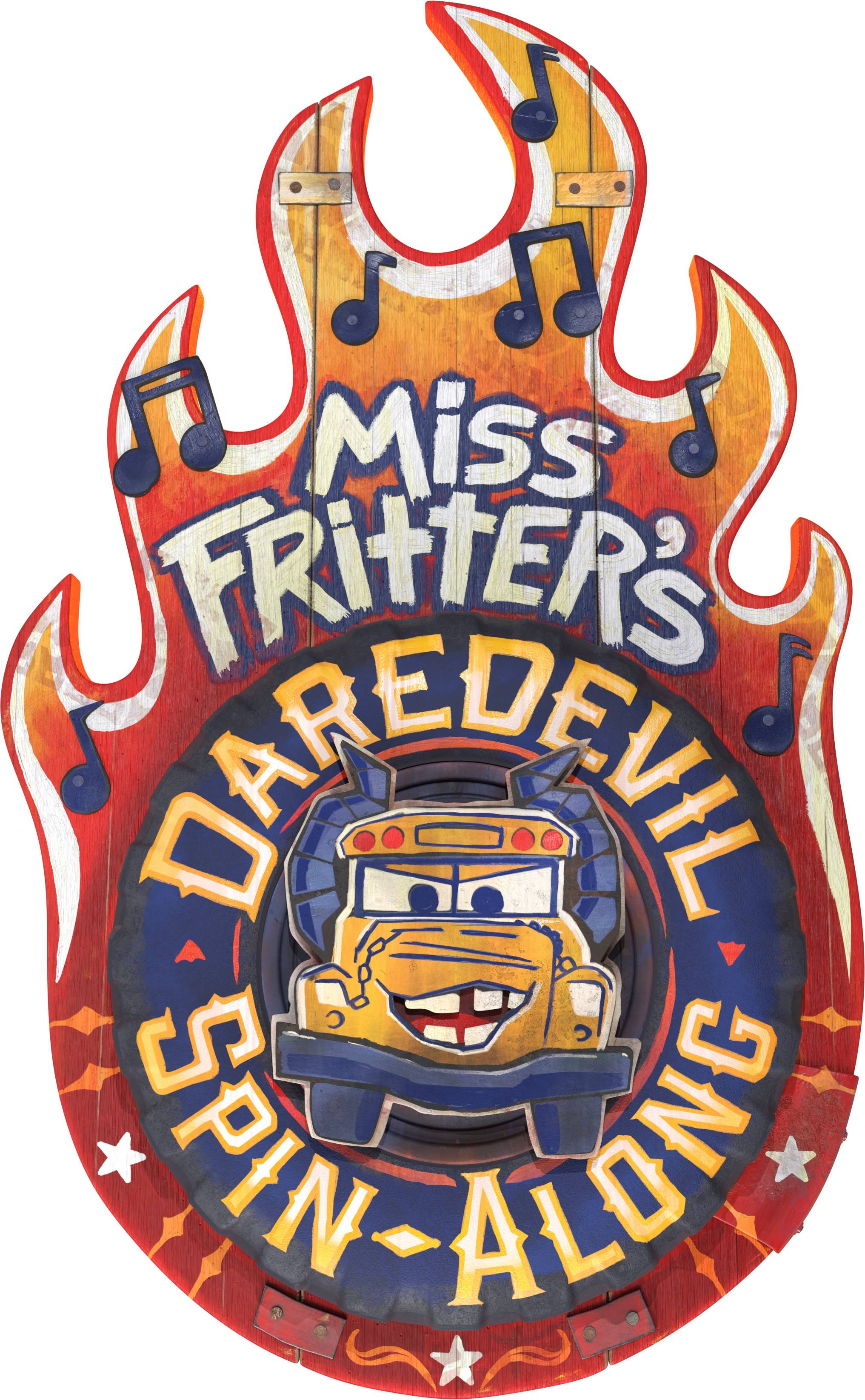 Miss Fritter's Daredevil Spin Along logo