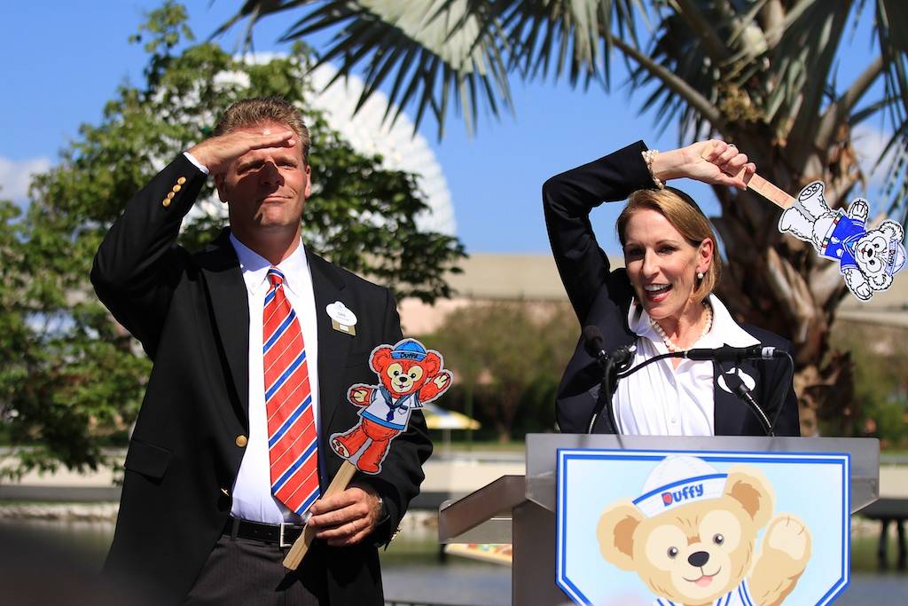 Full photo coverage of the very first appearance and welcoming ceremony of Duffy the Disney Bear at Walt Disney World
