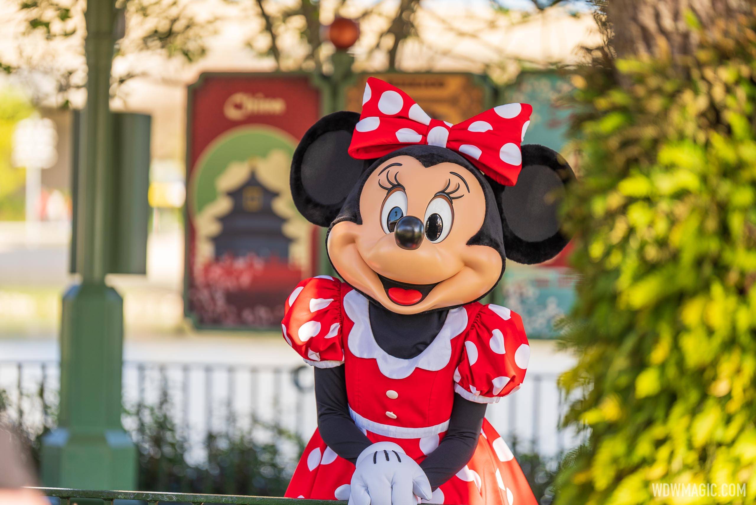 Minnie Mouse meet and greet at the EPCOT World Showcase Gazebo