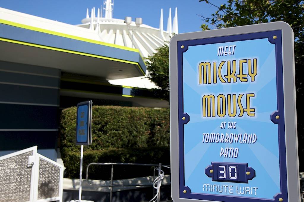 Mickey Mouse meet and greet at the Tomorrowland Patio