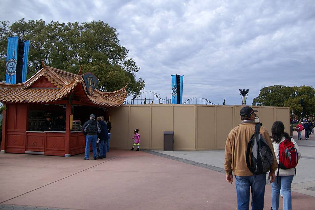 Construction on the promenade at the China Pavilion