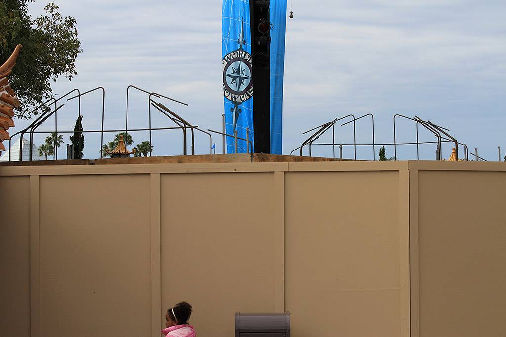 Construction on the promenade at the China Pavilion