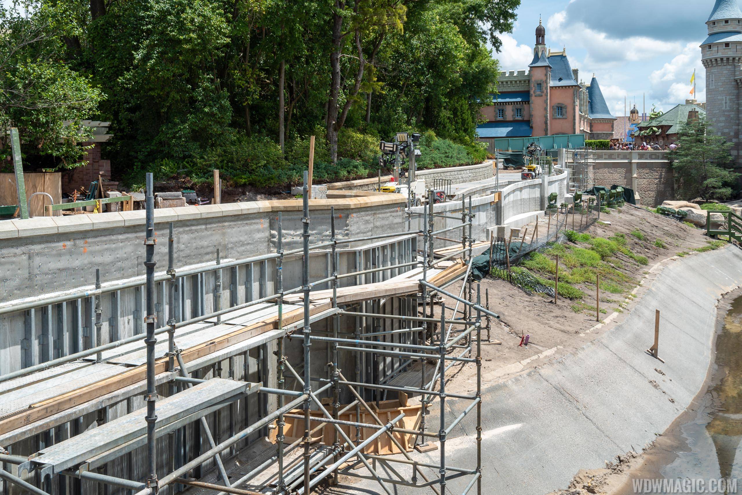 Liberty Square to Fantasyland walkway expansion construction - July 2019