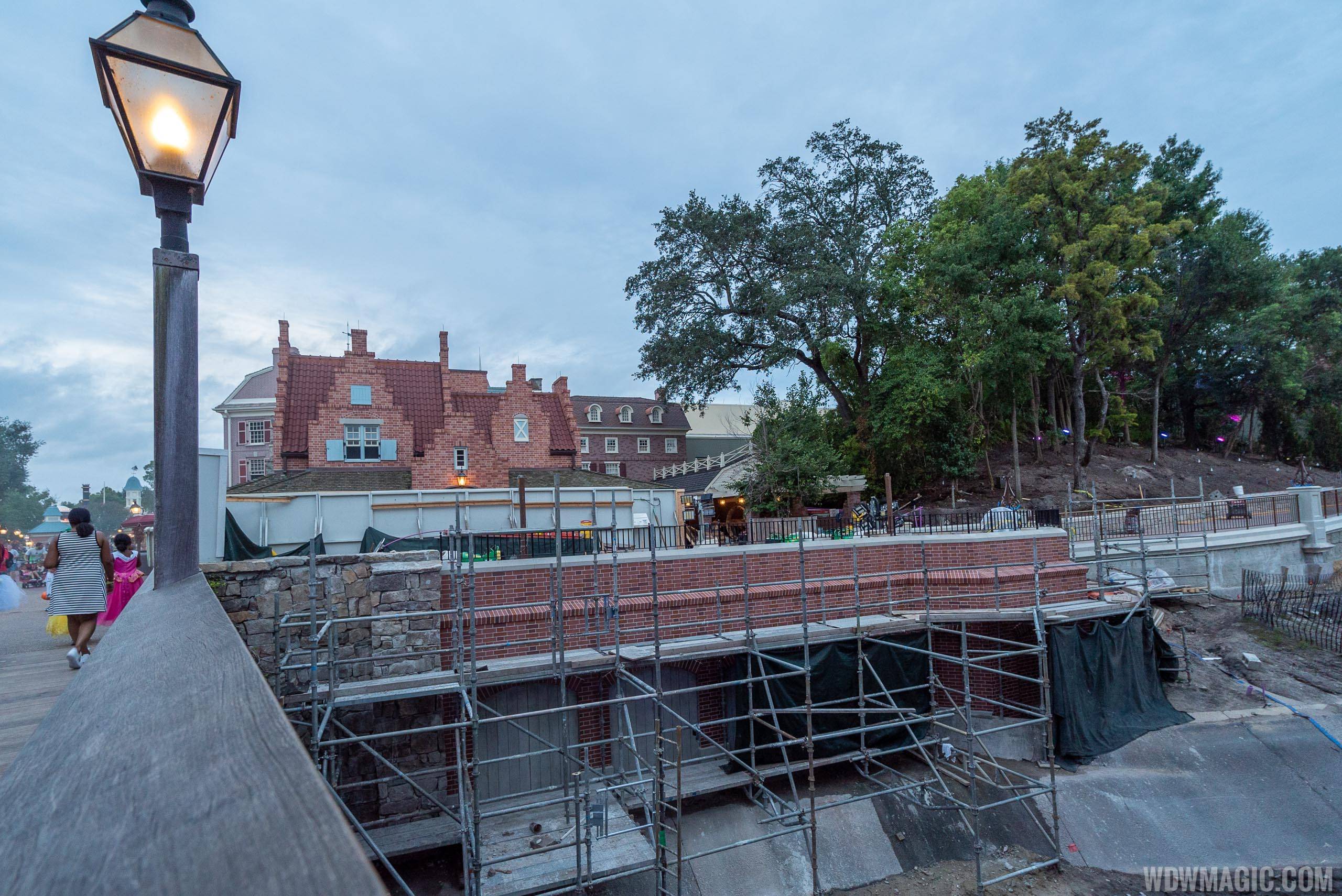 Liberty Square to Fantasyland walkway expansion construction - August 2019