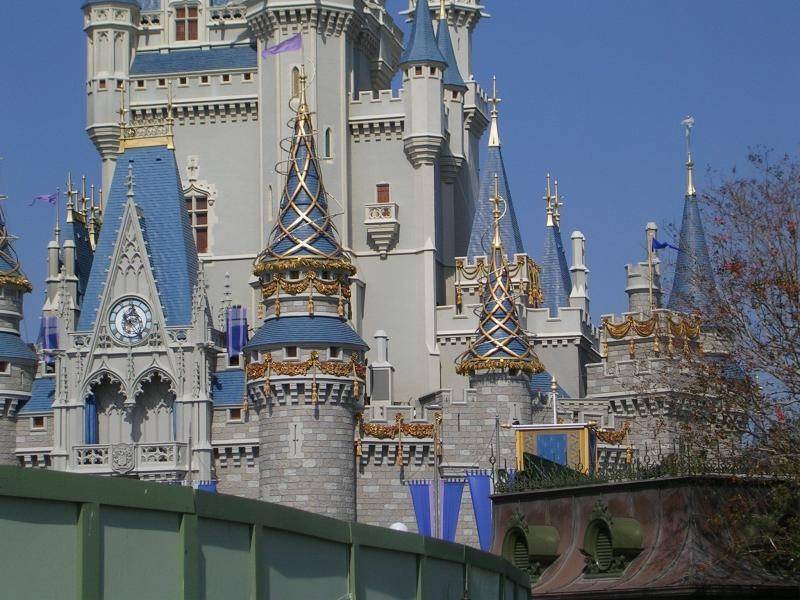 Cinderella Castle overlay construction underway