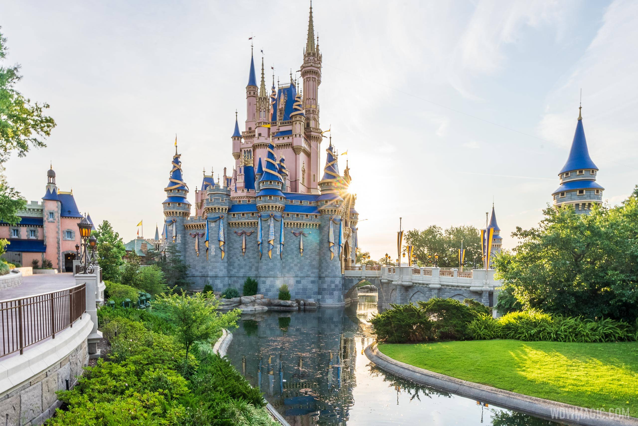Moat refilled at Cinderella Castle - May 2021