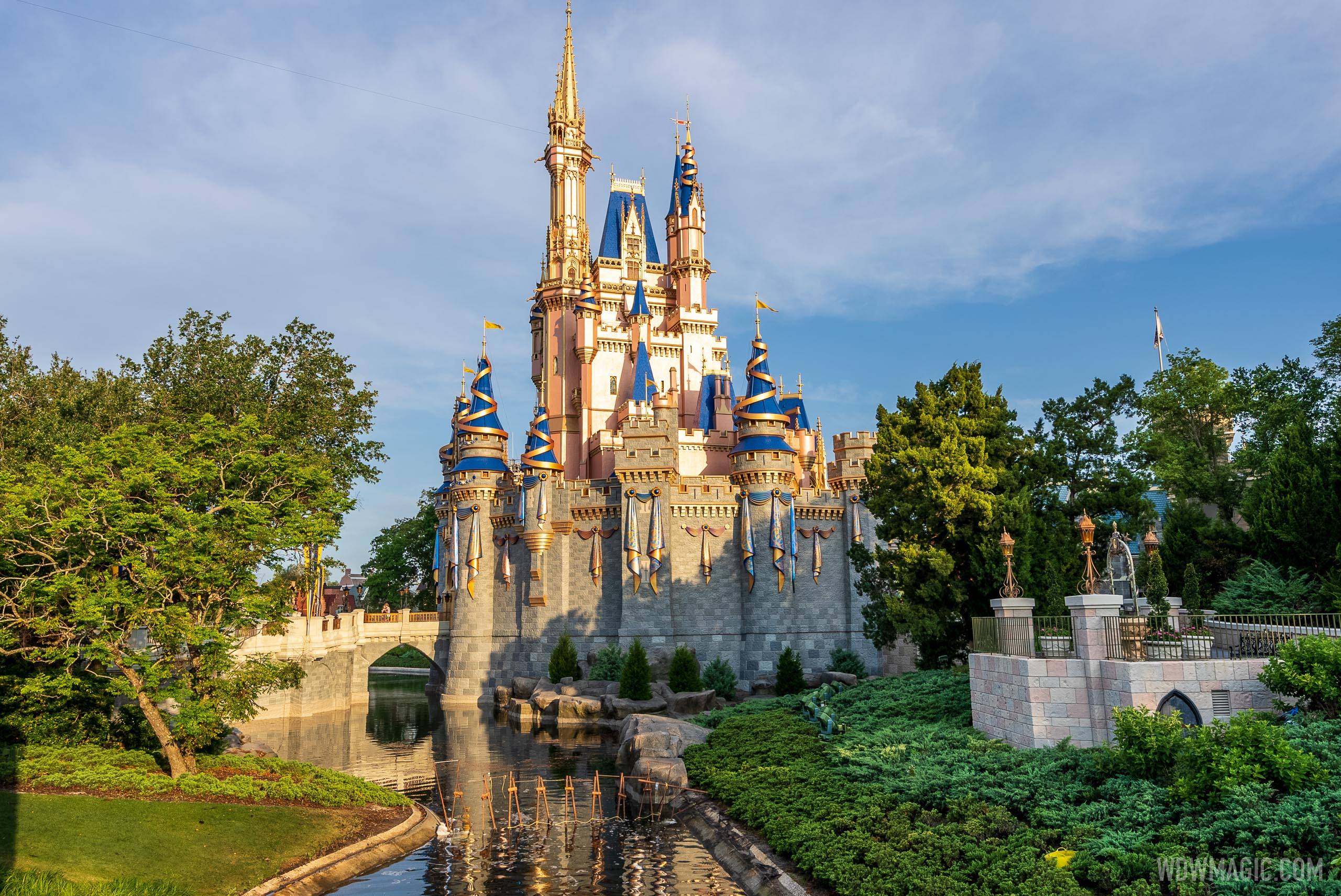 Moat refilled at Cinderella Castle - May 2021
