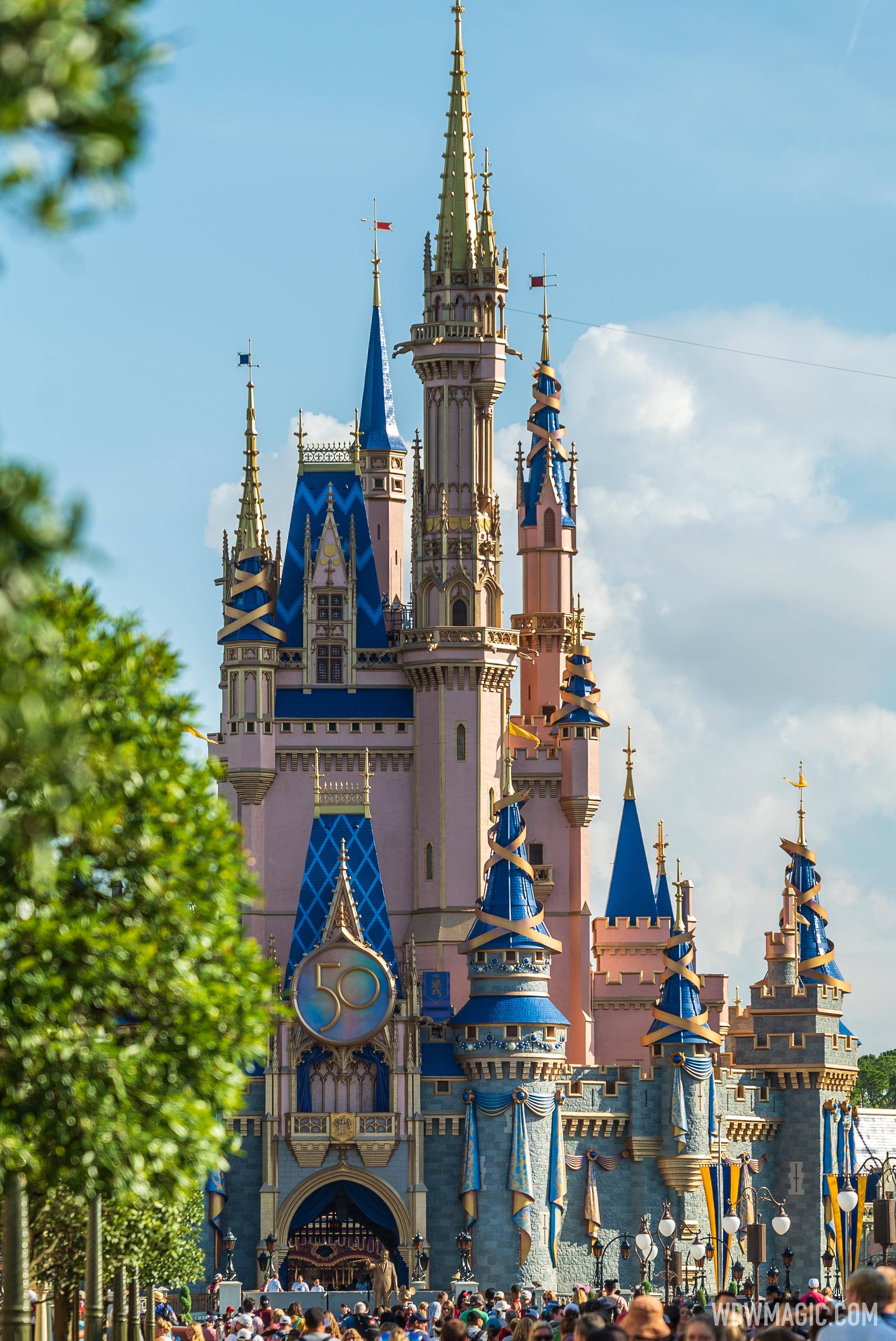 50th crest added to Cinderella Castle