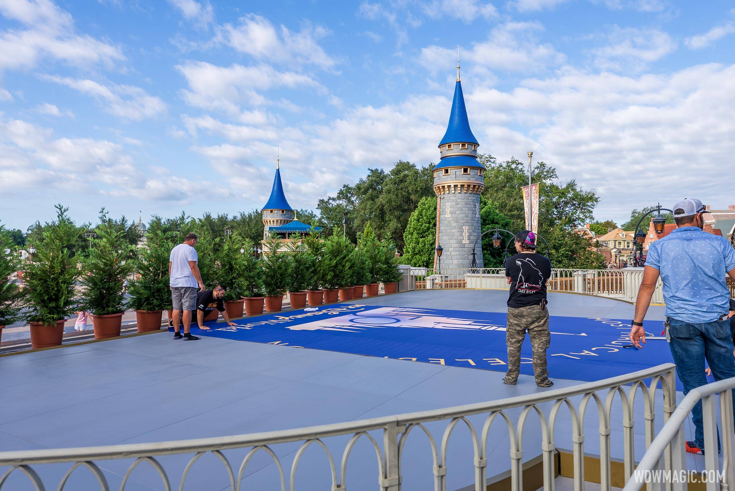Cinderella Castle stage 50th anniversary wrap