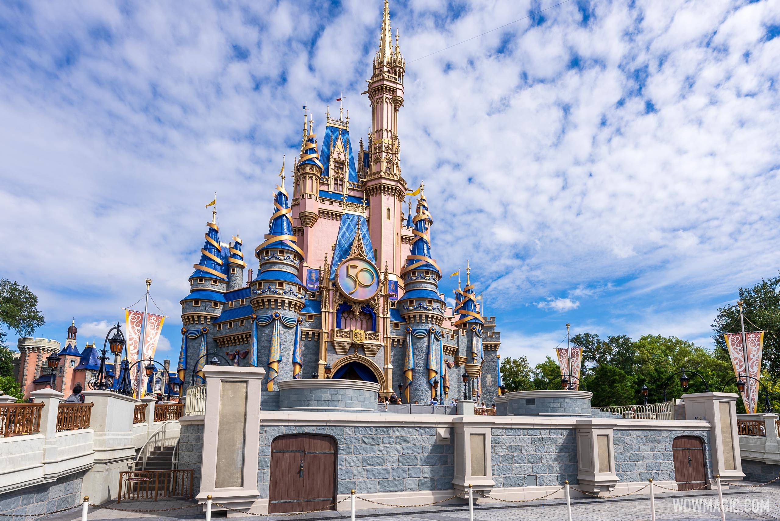 Steps and platforms return to Cinderella Castle stage at Magic Kingdom