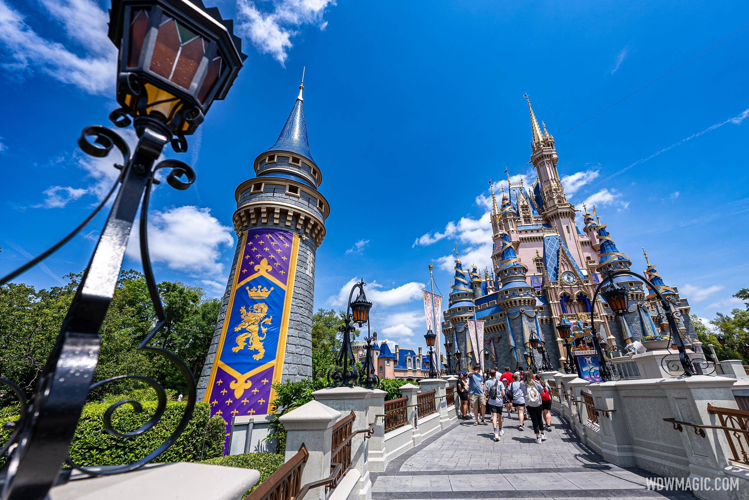 Pre-50th banners returned to Cinderella Castle